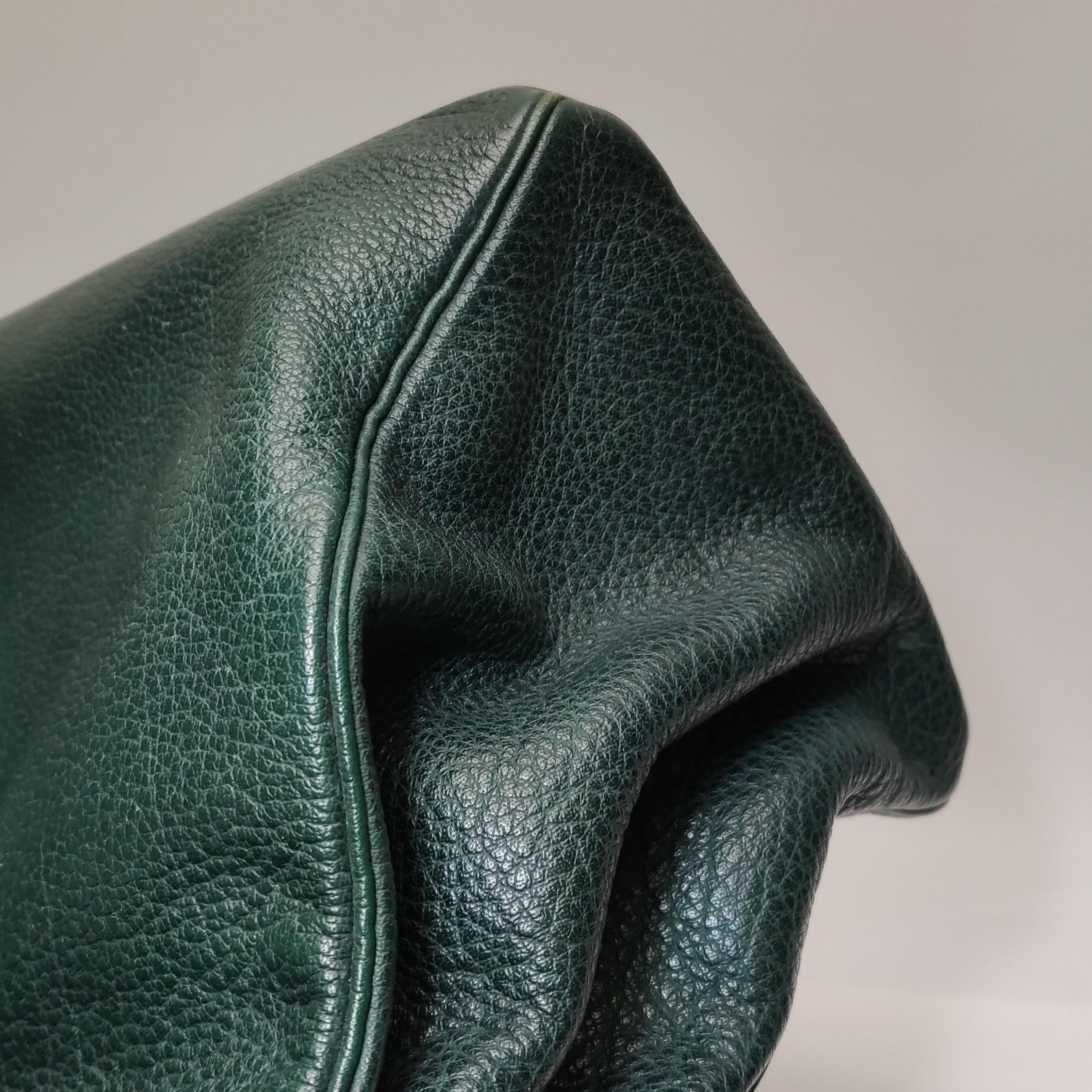 Hermes Birkin 40 Barenia Faubourg Vintage 2Q Vert Amclais Dunkelgrün Gold Hardwa im Angebot 5