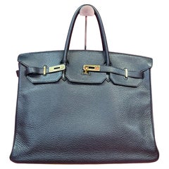 Hermes Birkin 40 Black Togo Leather Gold Hardware 2001
