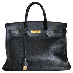 Hermes Birkin 40 Black Togo Leather Gold Hardware 2001