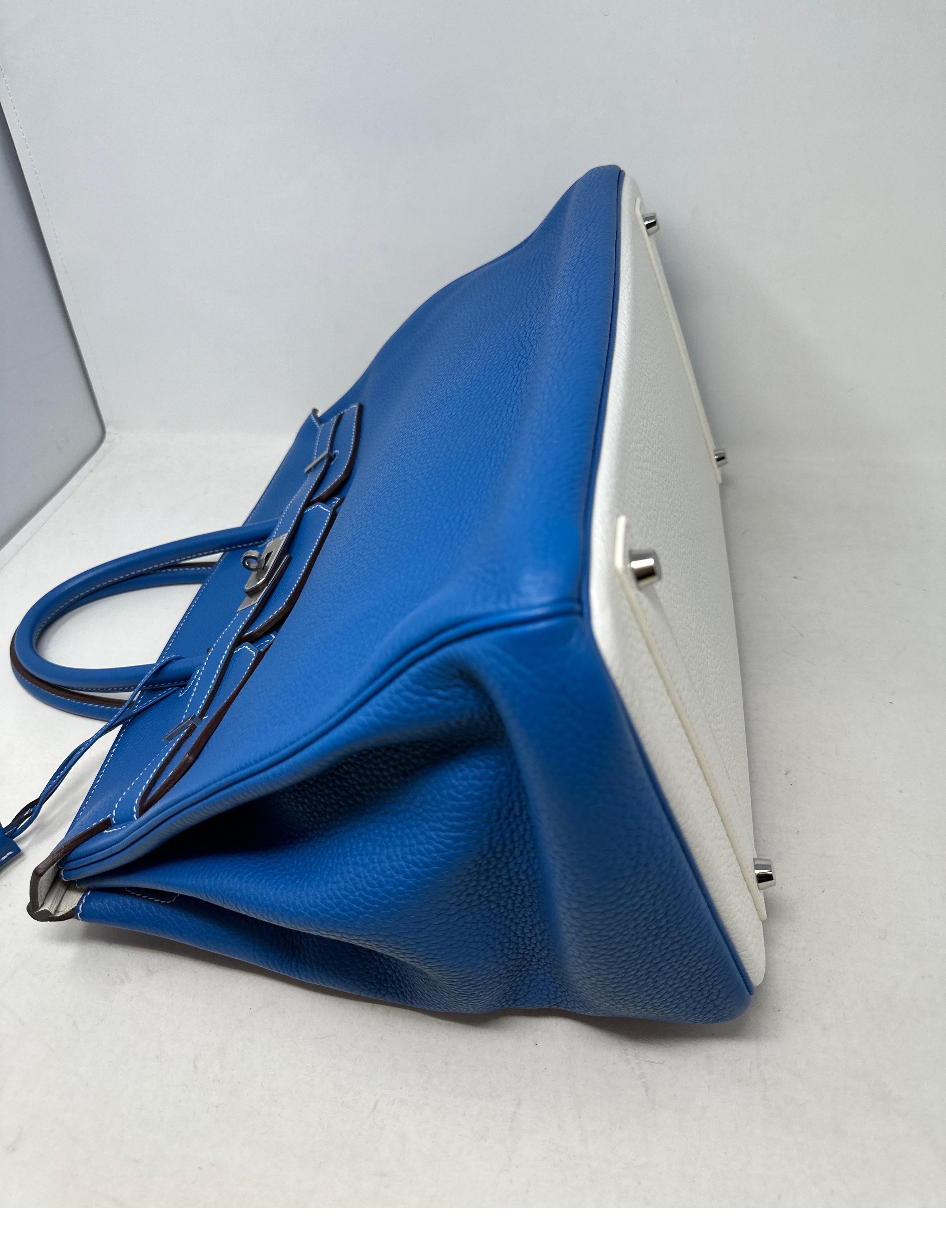 Hermes Birkin 40 Blue Mykonos Bag  8