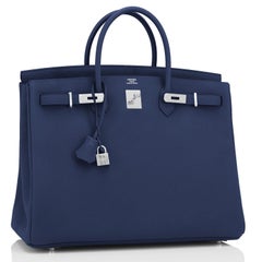 Hermes Birkin 40 Blue Nuit Navy Togo Birkin Bag Z Stamp, 2021 ULTRA RARE