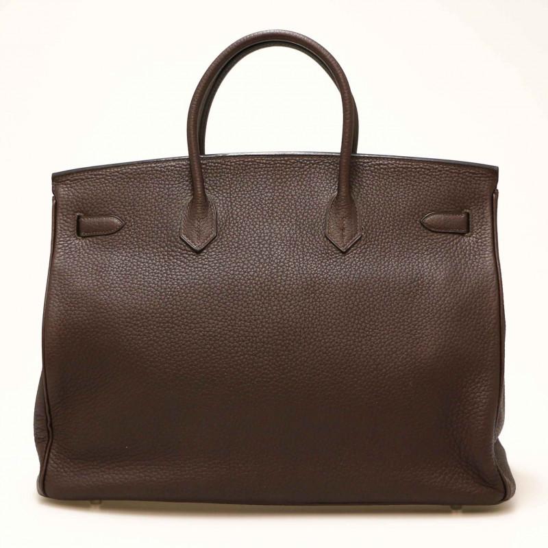 Birkin 40 Braunes Togo-Leder von Hermès (Schwarz) im Angebot