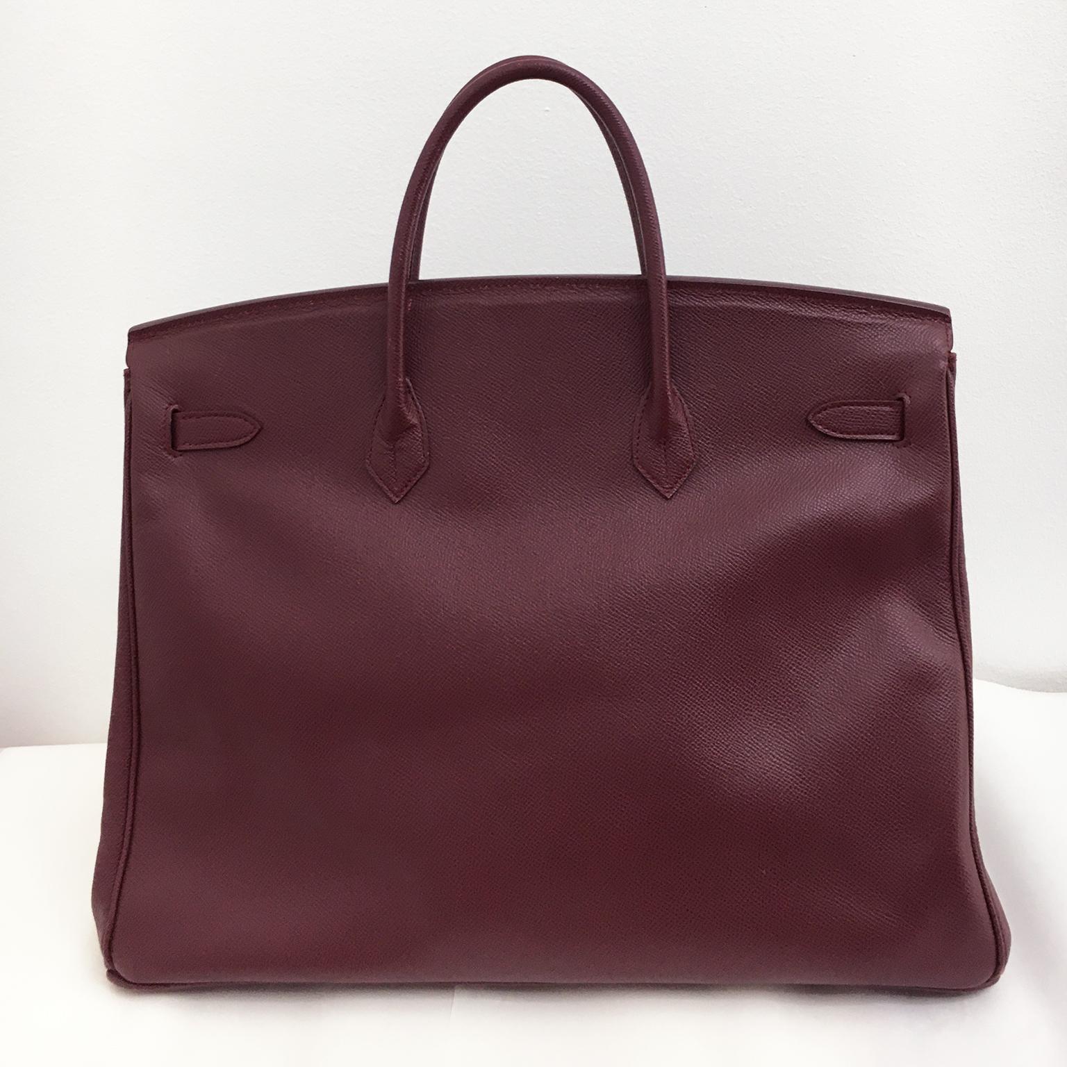 Hermes Birkin 40 Epsom Rouge Deep Bordeaux Silver Birkin Bag 3