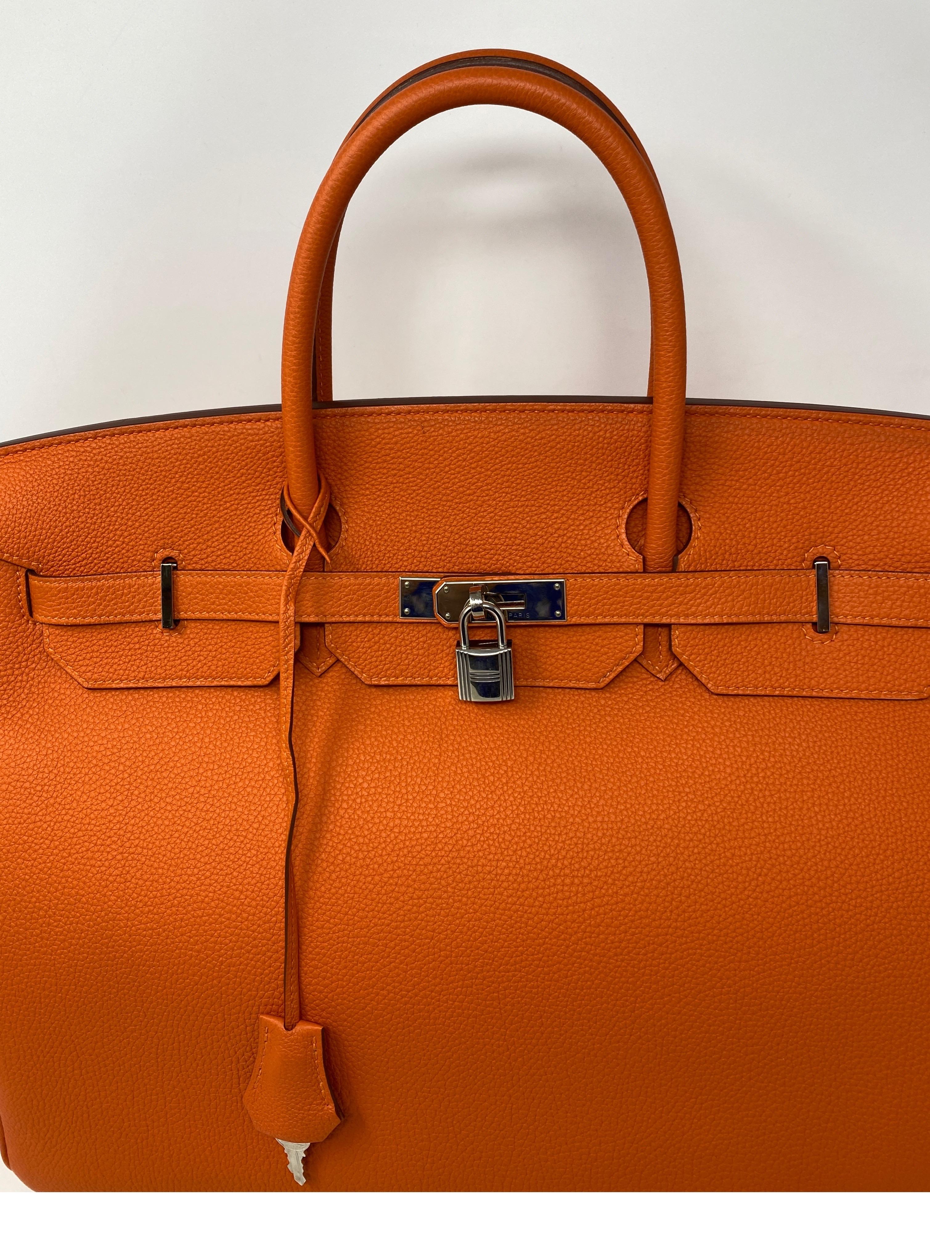 Hermes Birkin 40 Feu Orange Togo  6