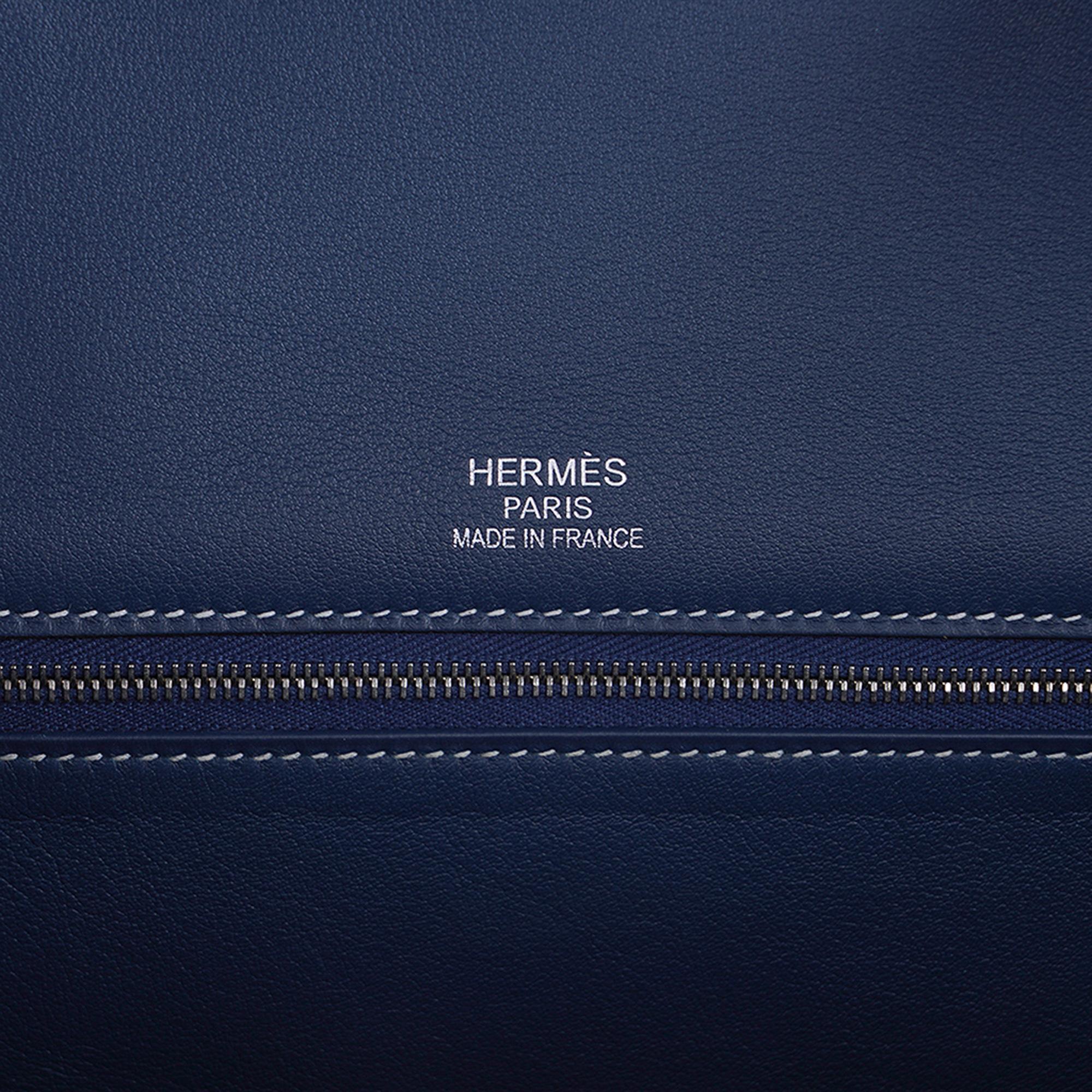 Hermes Birkin 40 Ghillies Blue de Prusse w/ Blue Toile Bag Limited Edition 5