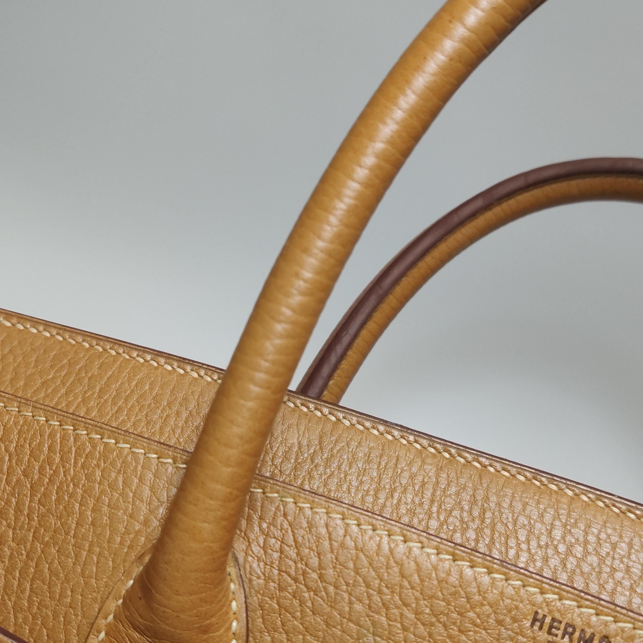 Hermes Birkin 40 Gold TC Clemence Leather Gold Hardware 1994 For Sale 10
