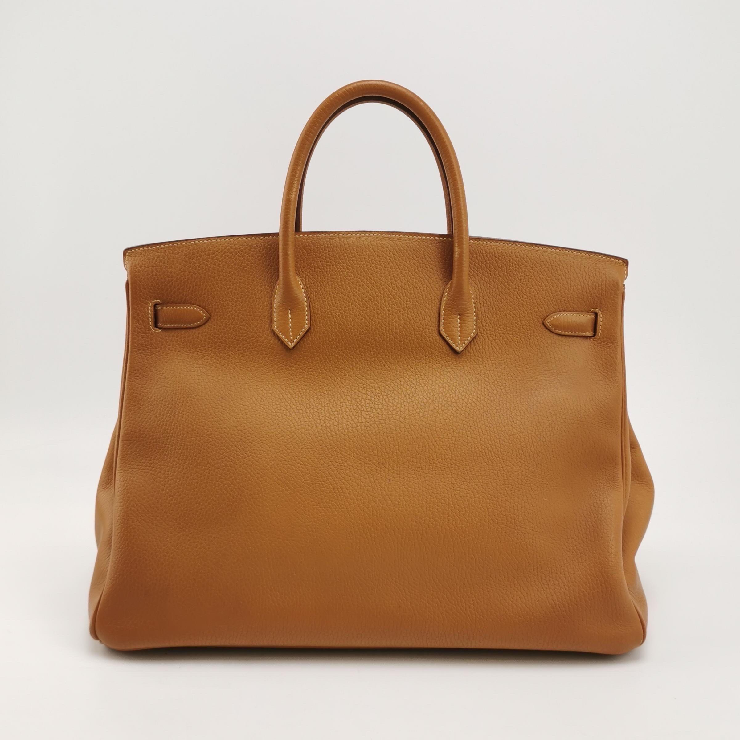 Hermes Birkin 40 Gold TC Clemence Leather Gold Hardware 1994 For Sale 13