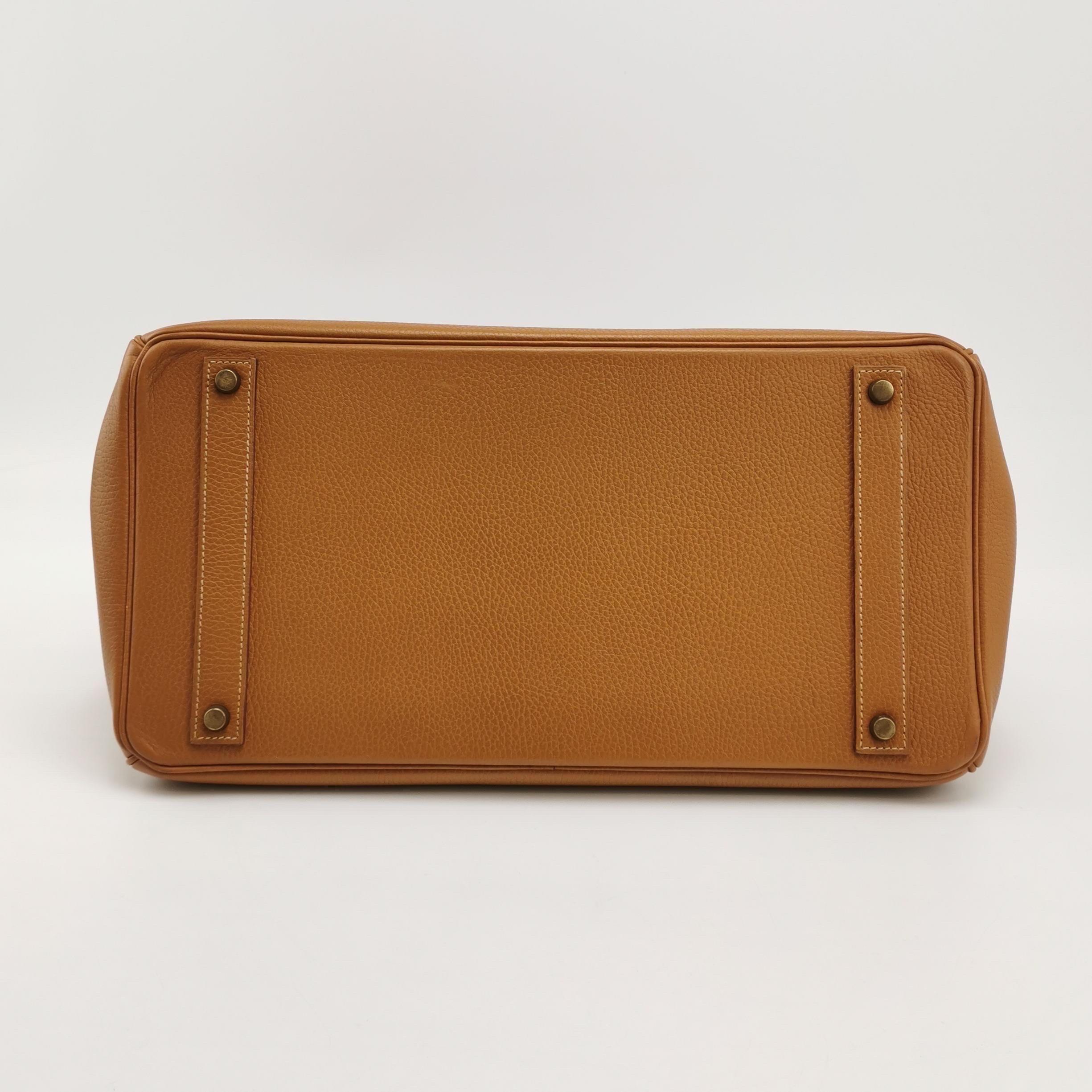 Brown Hermes Birkin 40 Gold TC Clemence Leather Gold Hardware 1994 For Sale