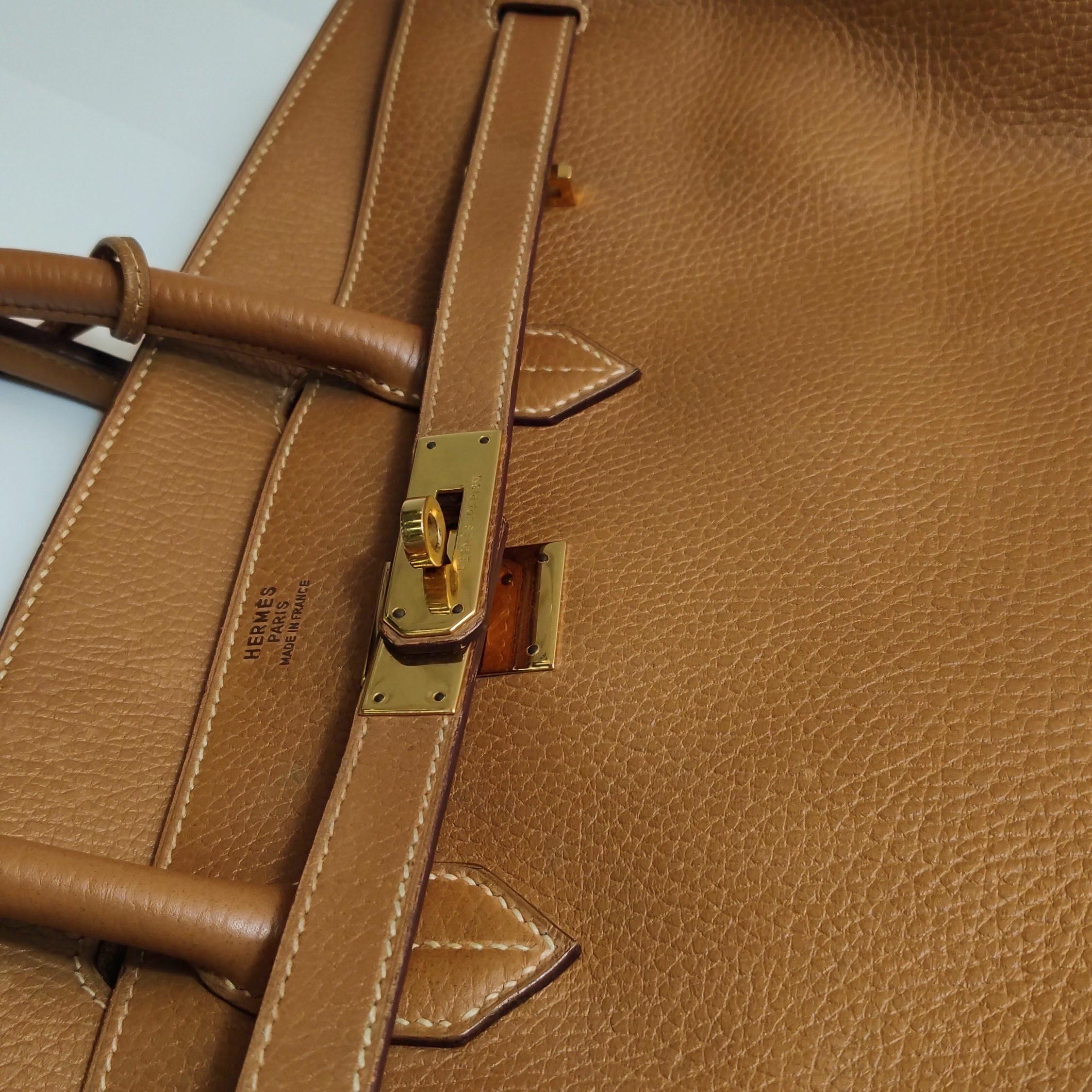 Hermes Birkin 40 Gold TC Clemence Leather Gold Hardware 1994 For Sale 1