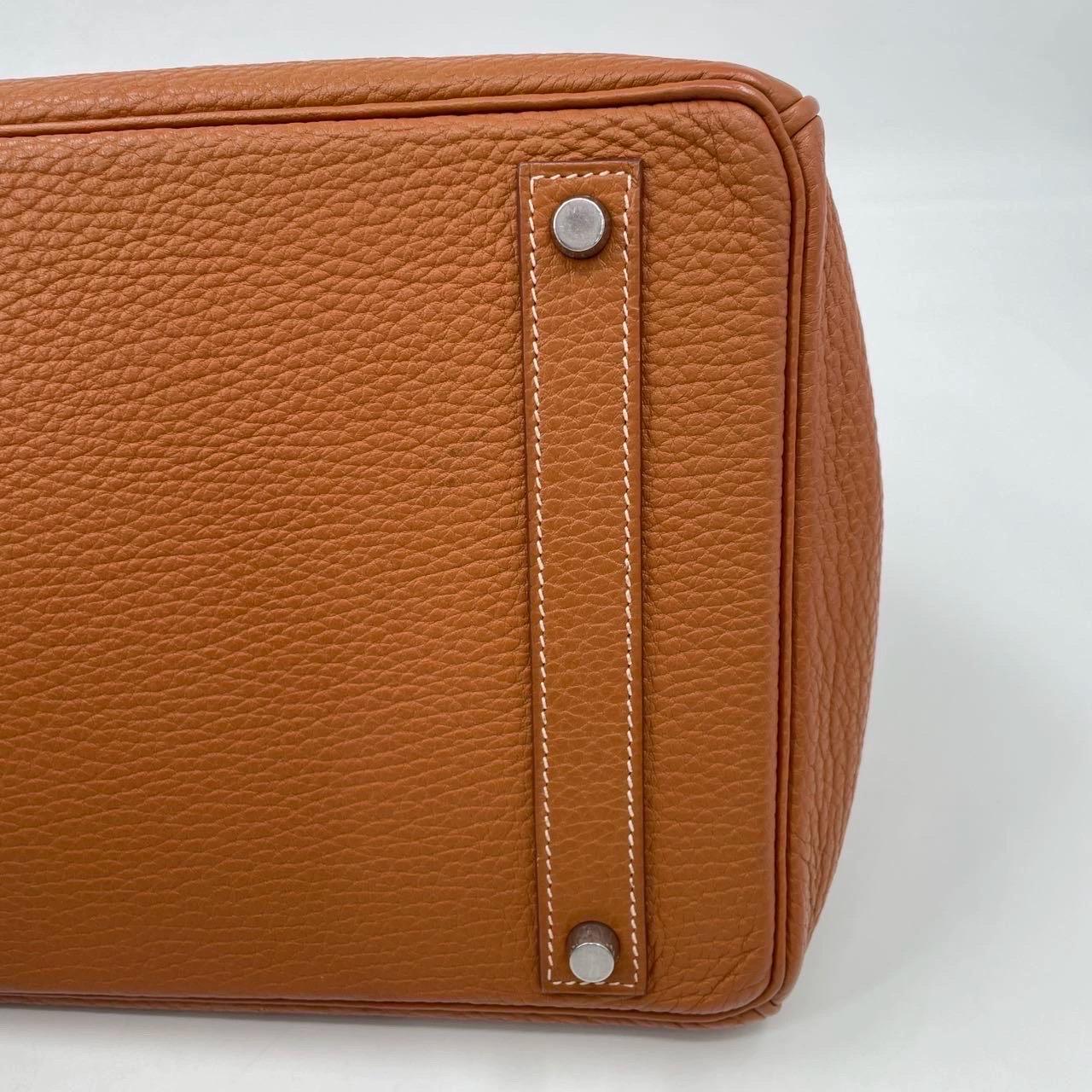 Hermes Birkin 40 Gold Togo Calfskin Leather Palladium Hardware Box M Stamp 2009 For Sale 9