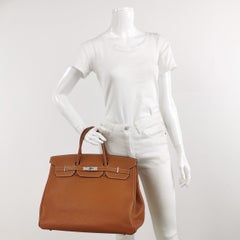 Hermes Birkin 40 Gold Togo Calfskin Leather Palladium Hardware Box M Stamp 2009