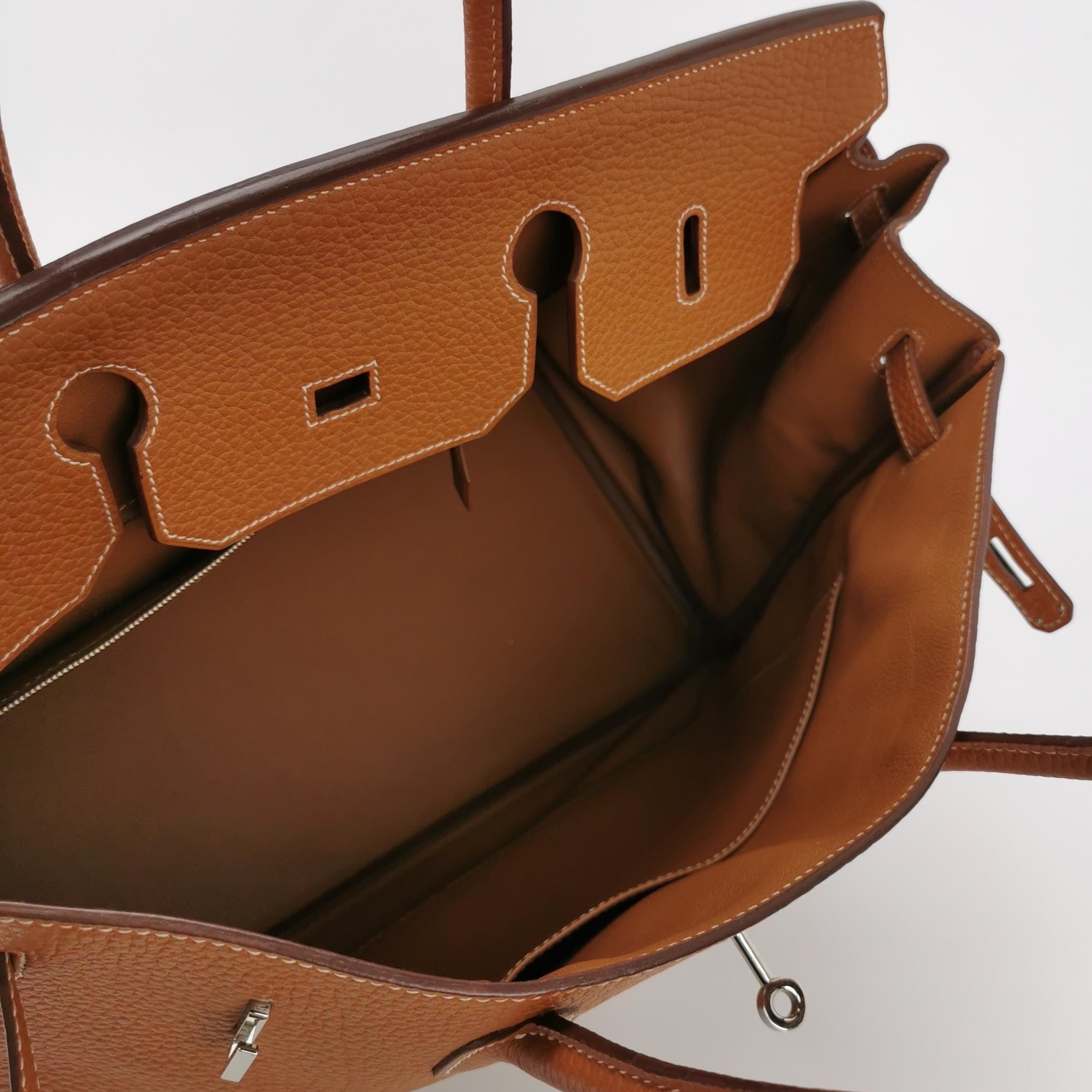 Hermes Birkin 40 Oro Togo Pelle di vitello Palladium Hardware Box M Stamp 2009 In condizioni buone in vendita a AUBERVILLIERS, FR