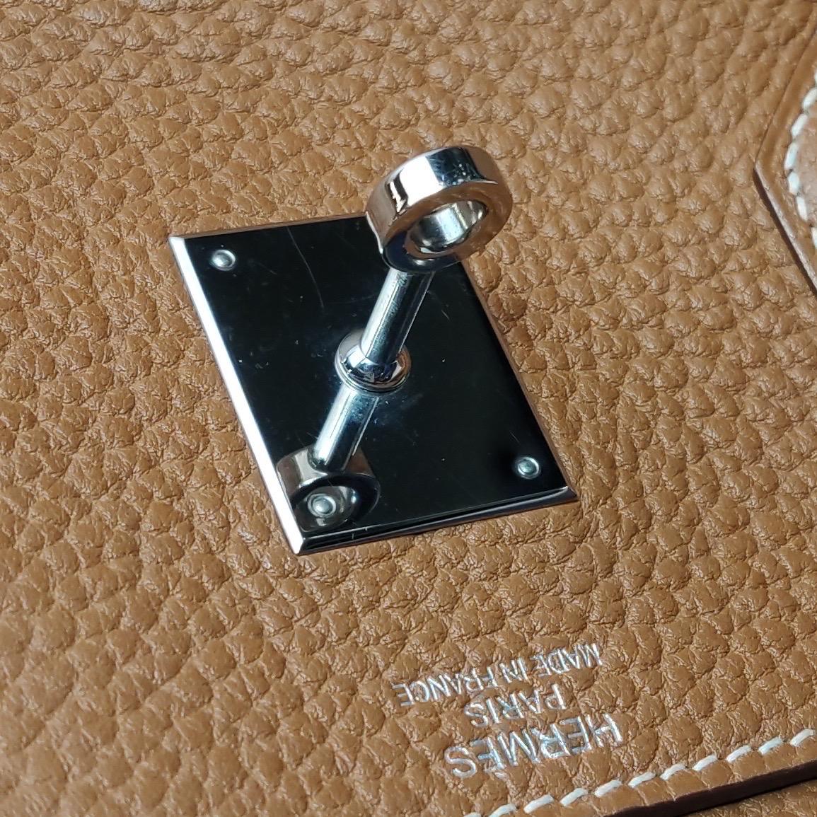 Donna Hermes Birkin 40 Oro Togo Pelle di vitello Palladium Hardware Box M Stamp 2009 in vendita