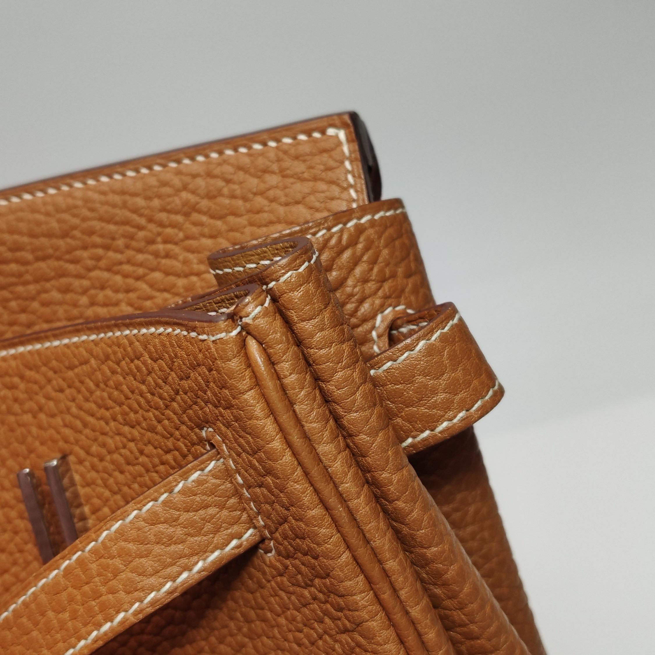 Hermes Birkin 40 Oro Togo Pelle di vitello Palladium Hardware Box M Stamp 2009 in vendita 1