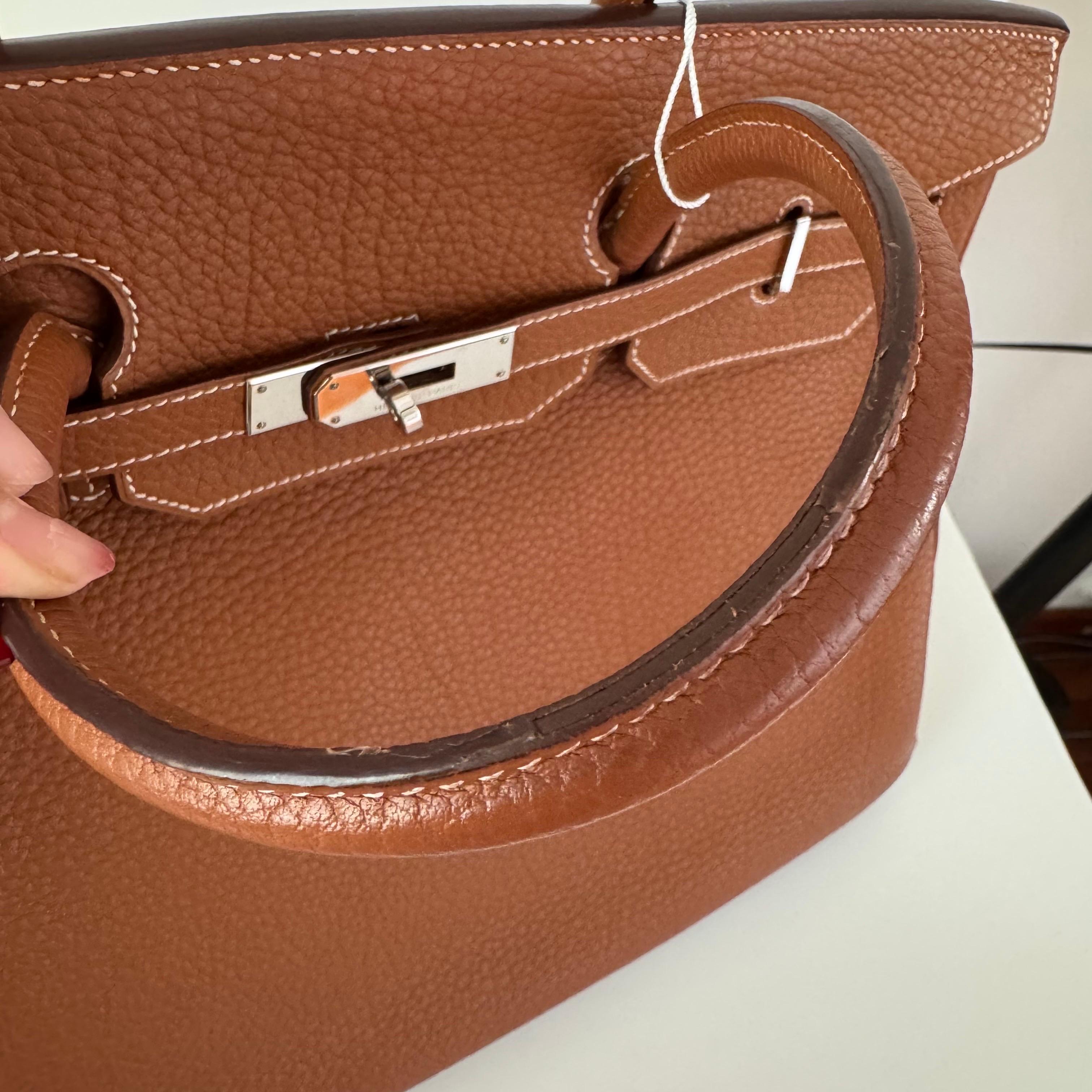 Hermes Birkin 40 Gold Togo Calfskin Leather Palladium Hardware Box M Stamp 2009 For Sale 2
