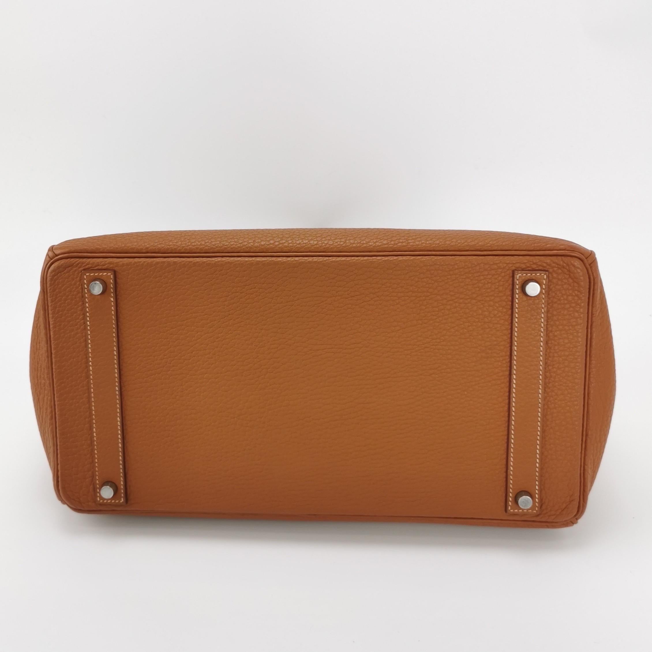 Hermes Birkin 40 Oro Togo Pelle di vitello Palladium Hardware Box M Stamp 2009 in vendita 2