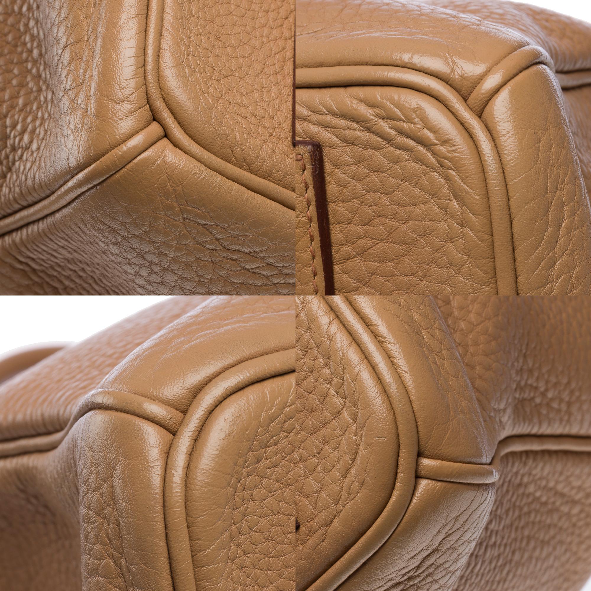 Hermes Birkin 40 handbag in Tabac Togo leather, SHW For Sale 8