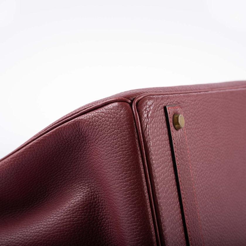 Hermès Birkin 40 Rouge H Vachette Fjord with Gold Hardware Bag For Sale 6