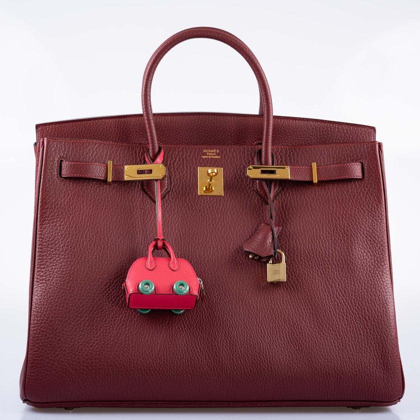 Hermès Birkin 40 Rouge H Vachette Fjord with Gold Hardware Bag For Sale 12