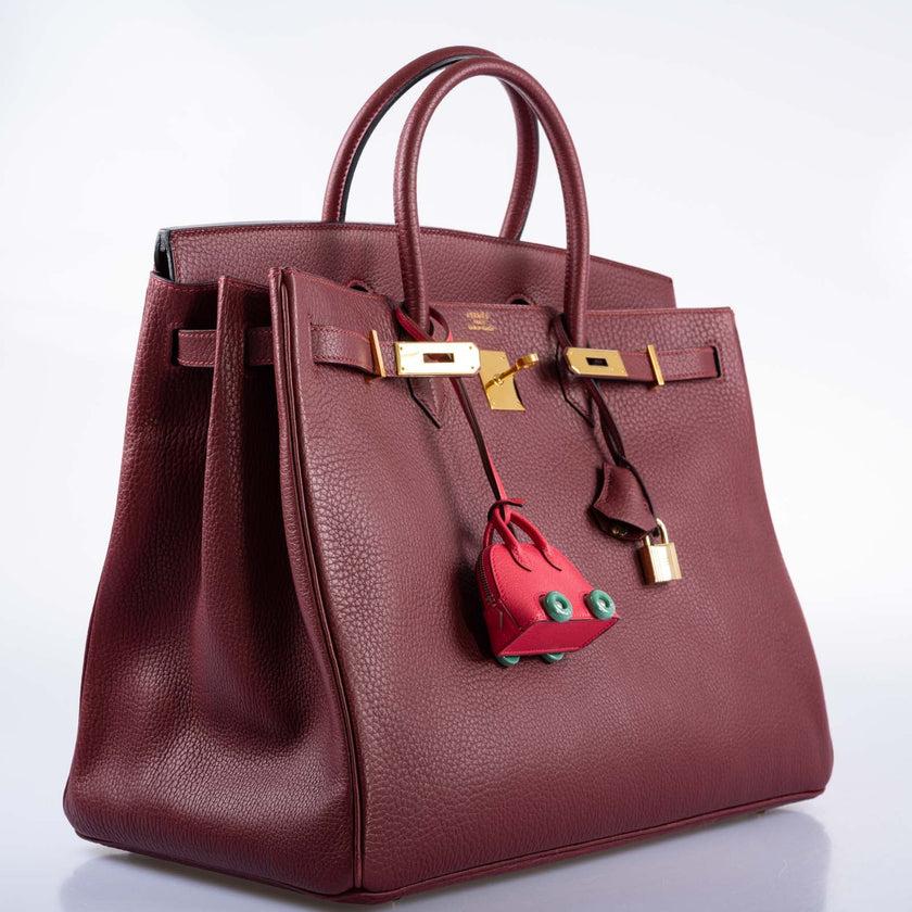 Hermès Birkin 40 Rouge H Vachette Fjord with Gold Hardware Bag For Sale 13