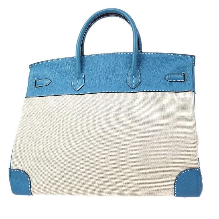 Hermès 2021 Toile Cargo HAC Birkin 40 - Blue Weekenders, Bags - HER379091