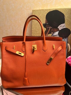 Hermes Birkin 40 Togo Leather Orange GHW bag