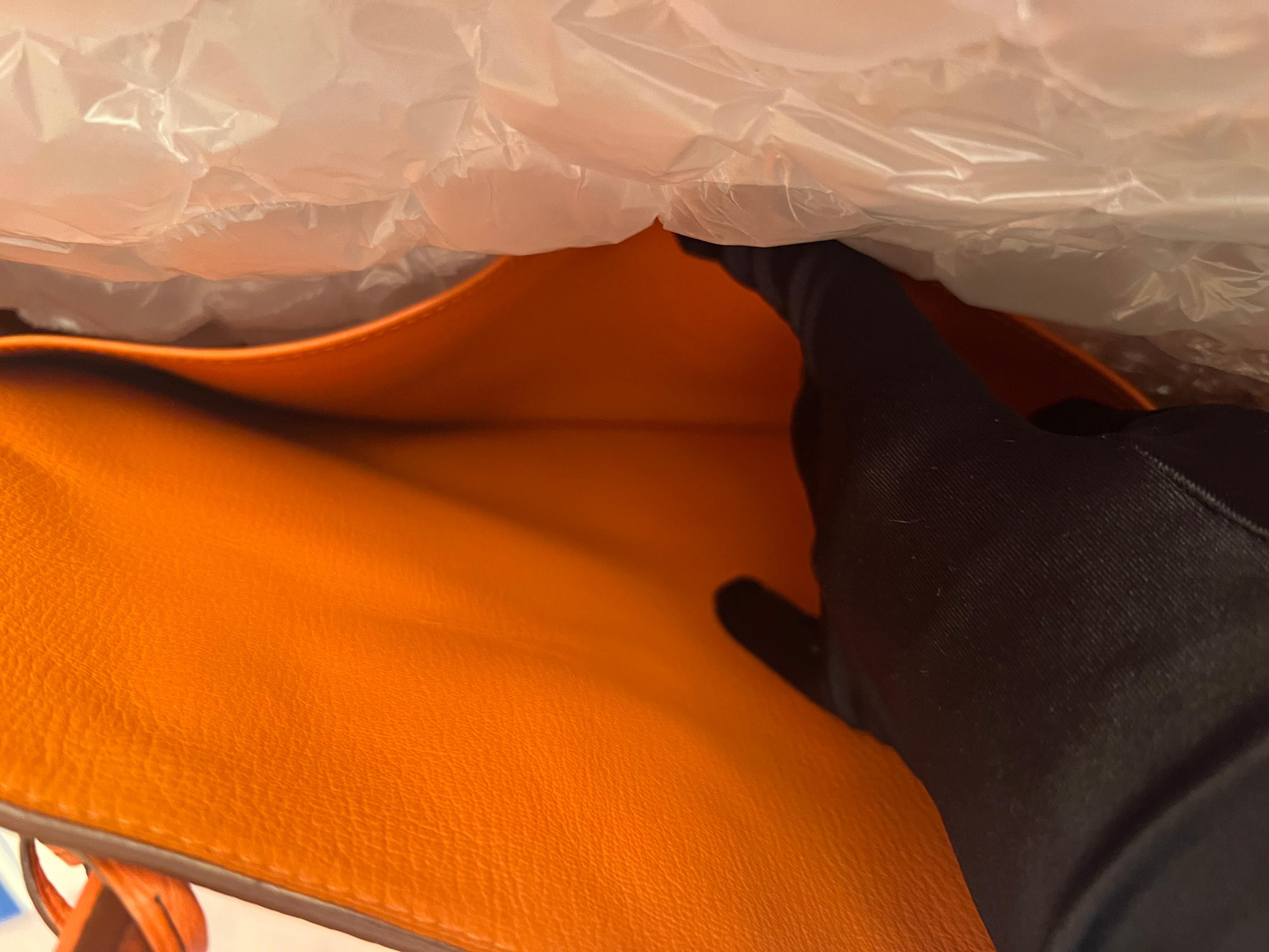Bolso Hermes Birkin 40 Togo Piel Naranja GHW en venta 1