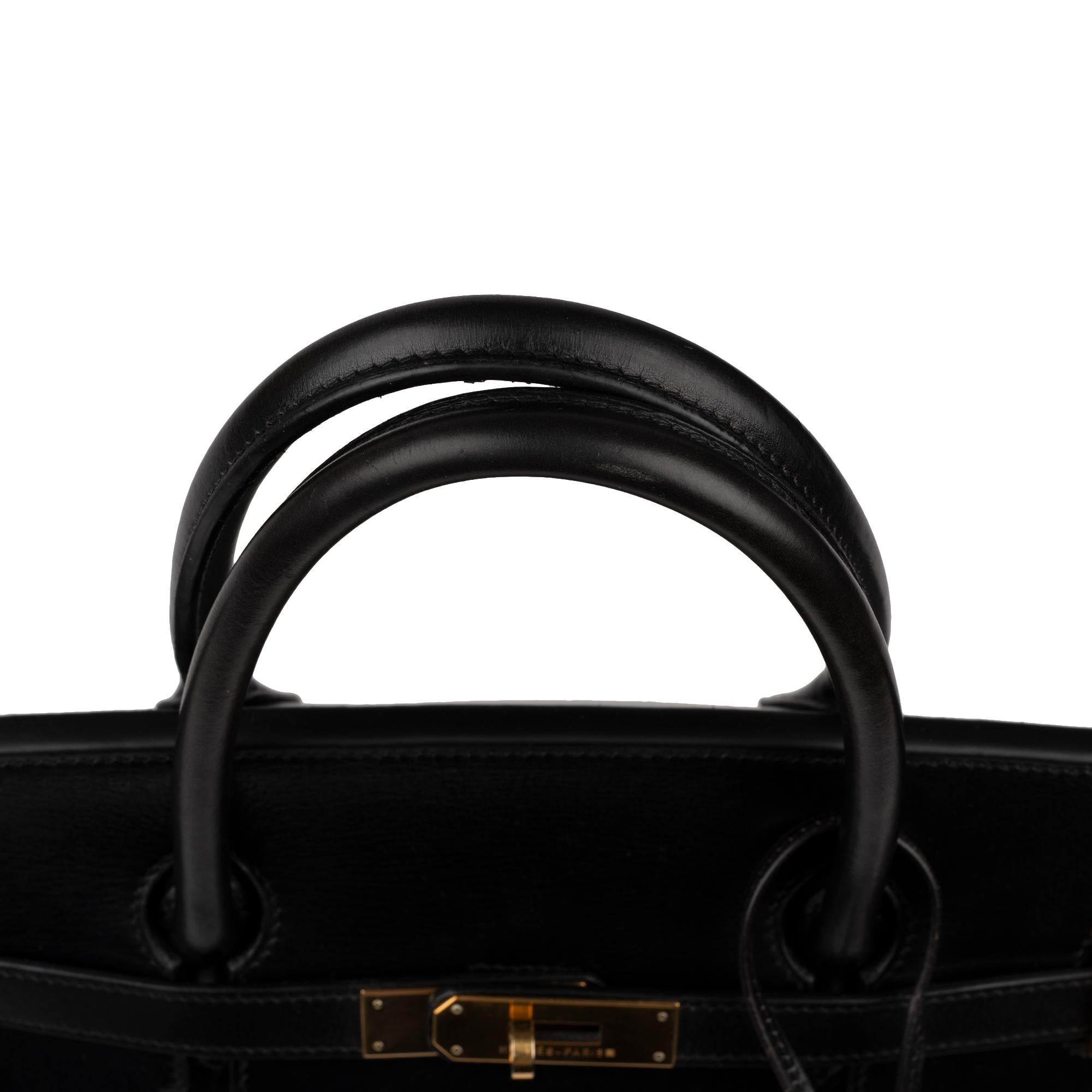 Hermes Birkin 40cm Black Box Leather Handbag 6