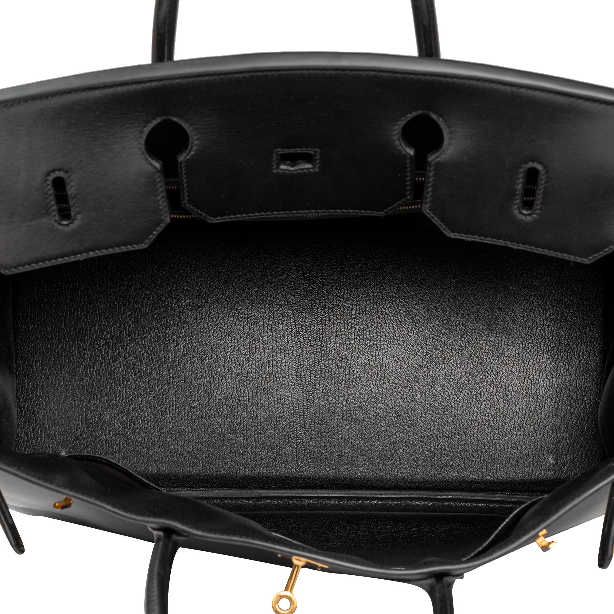 Hermes Birkin 40cm Black Box Leather Handbag 1