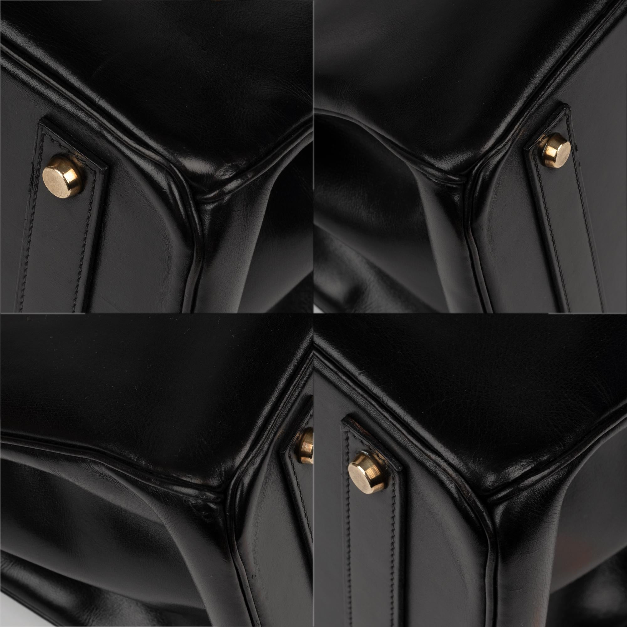 Hermes Birkin 40cm Black Box Leather Handbag 5