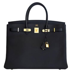 Hermes Birkin 40cm Black Togo Gold Hardware Power Birkin NEW Store Fresh