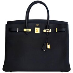 Hermes Birkin 40cm Black Togo Gold Power Birkin Bag NEW RARE