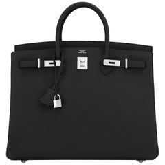 Hermes Birkin 40cm Black Togo Palladium Hardware Bag Y Stamp, 2020 ULTRA RARE