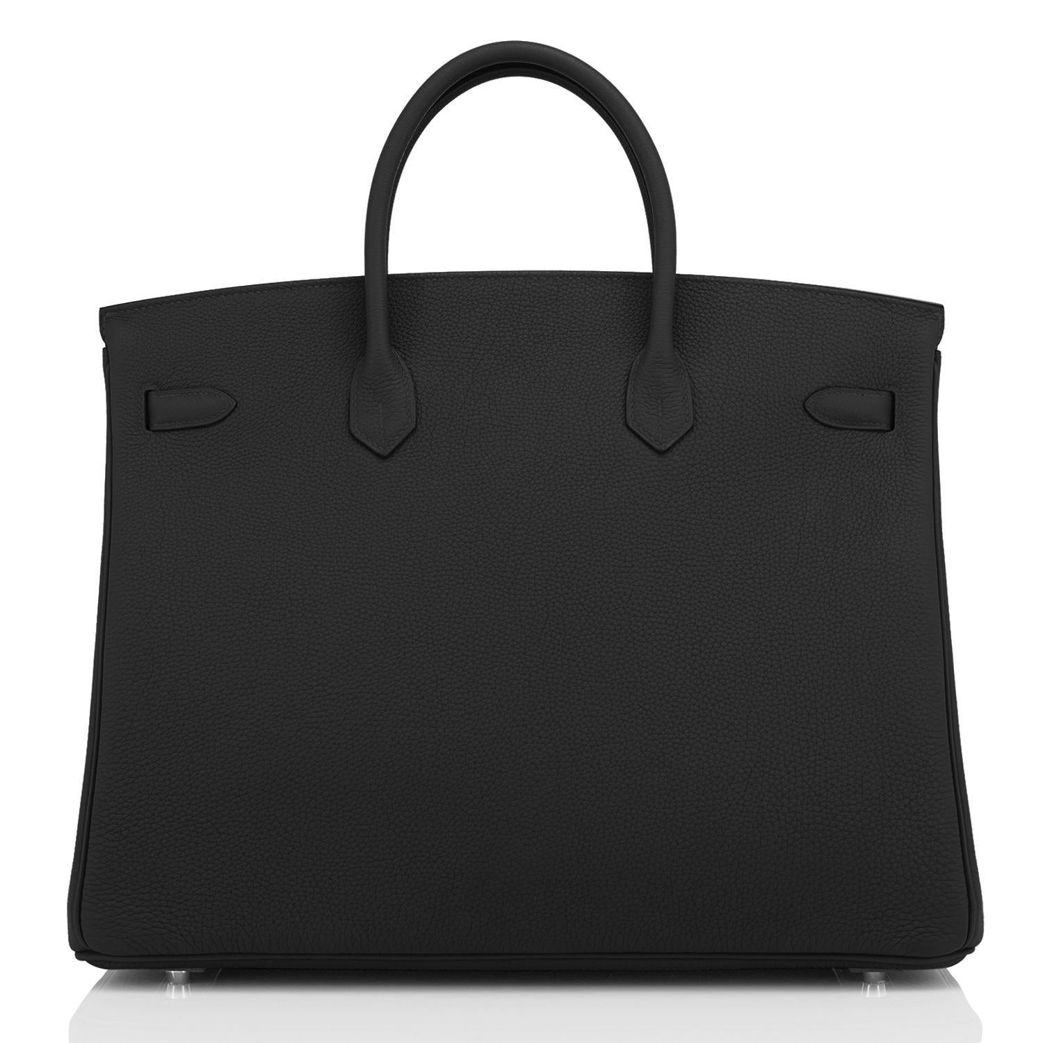 Women's or Men's Hermes Birkin 40cm Black Togo Palladium Hardware Bag Z Stamp, 2021 ULTRA RARE
