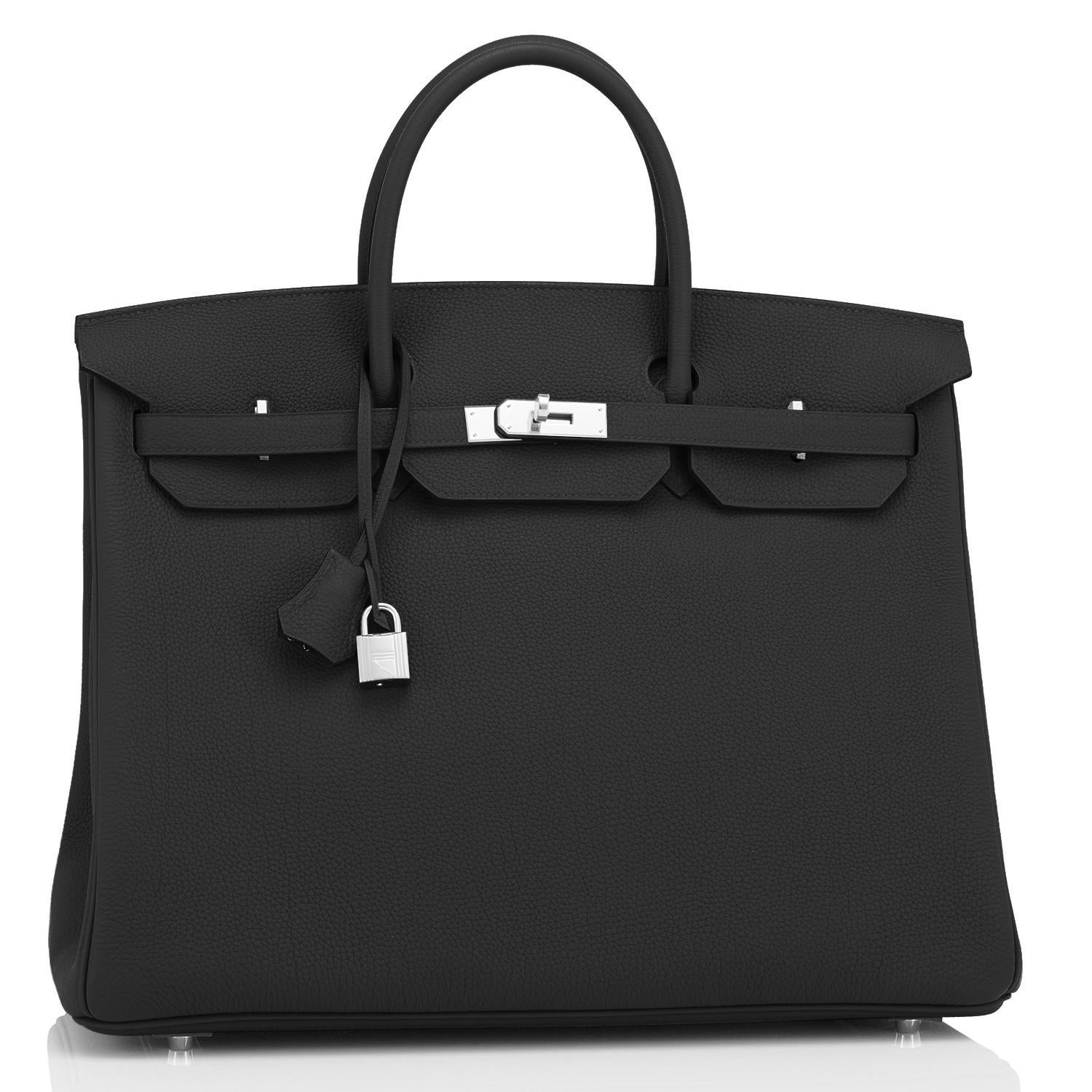 Hermes Birkin 40cm Black Togo Palladium Hardware Bag Z Stamp, 2021 ULTRA RARE 1