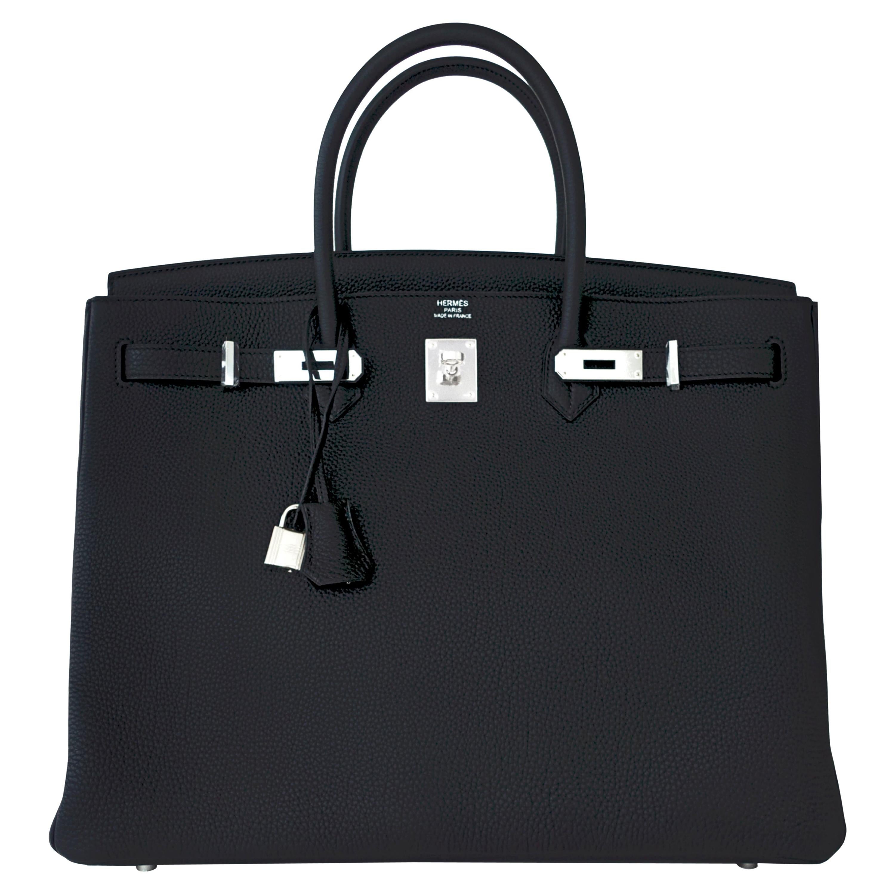 Hermes Birkin 40cm Black Togo Palladium Hardware Birkin Bag D Stamp, 2019