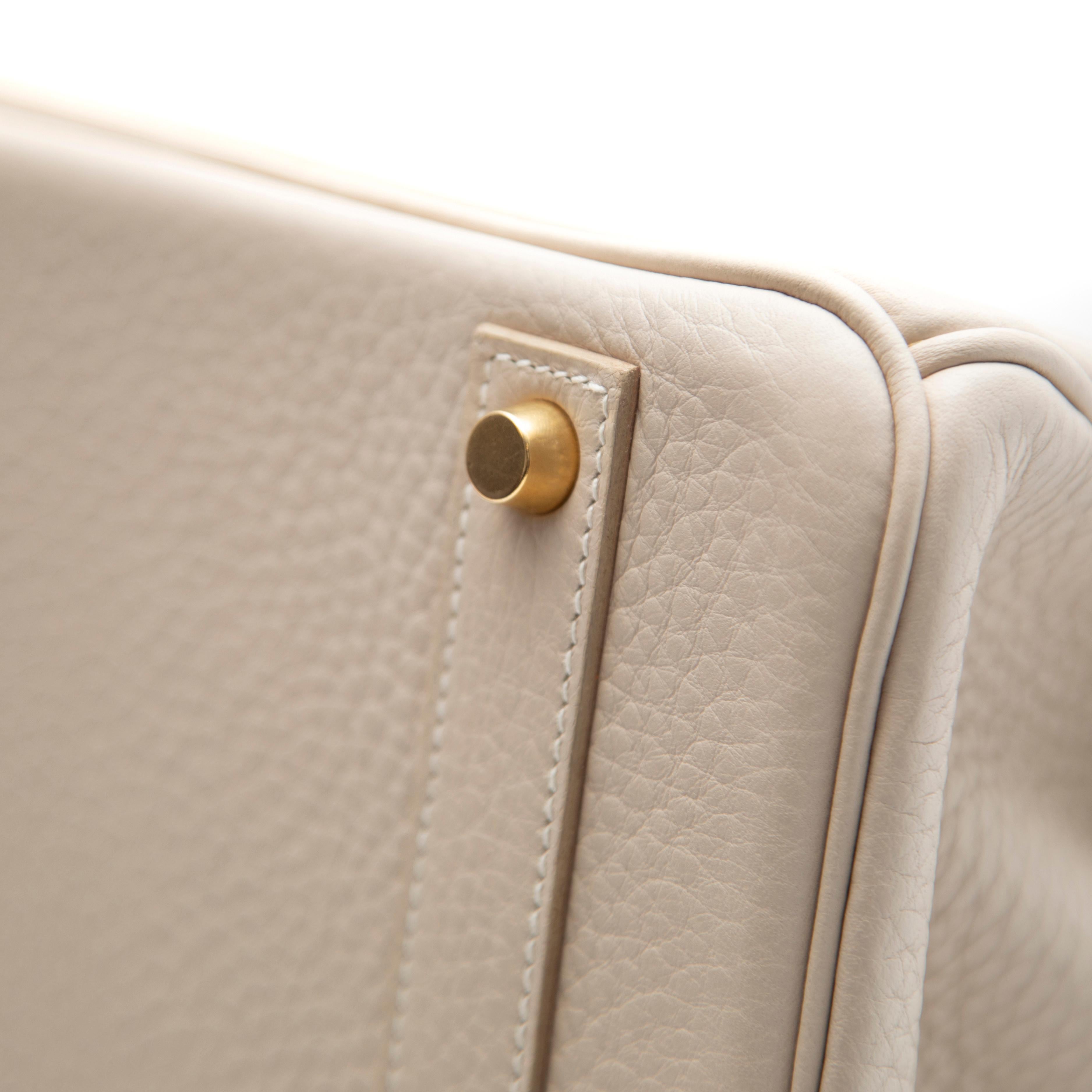 Hermès Birkin 40CM in pelle delle Ardenne con finiture dorate in vendita 5