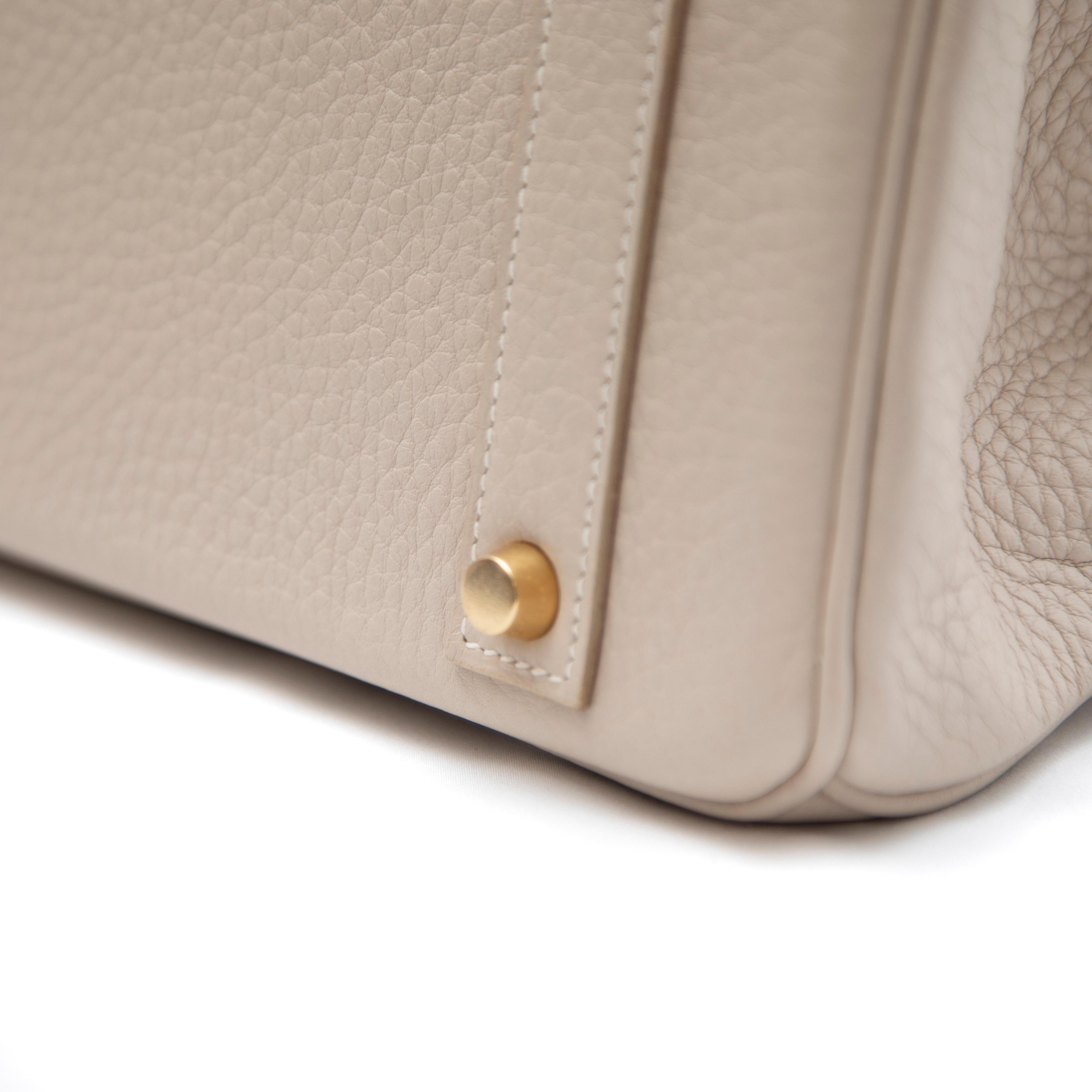 Hermès Birkin 40CM in pelle delle Ardenne con finiture dorate in vendita 6