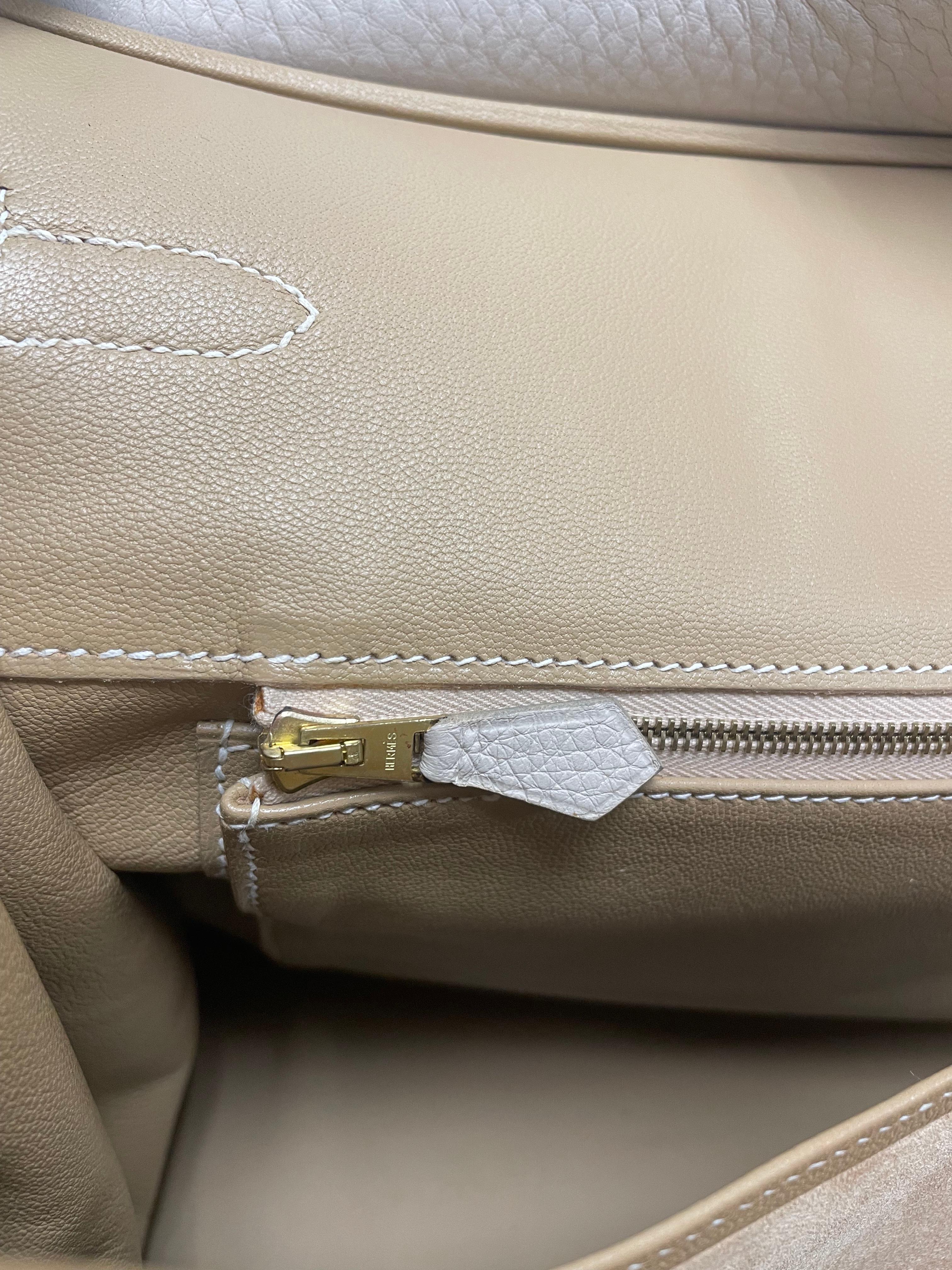 Hermès Birkin 40CM in pelle delle Ardenne con finiture dorate in vendita 11
