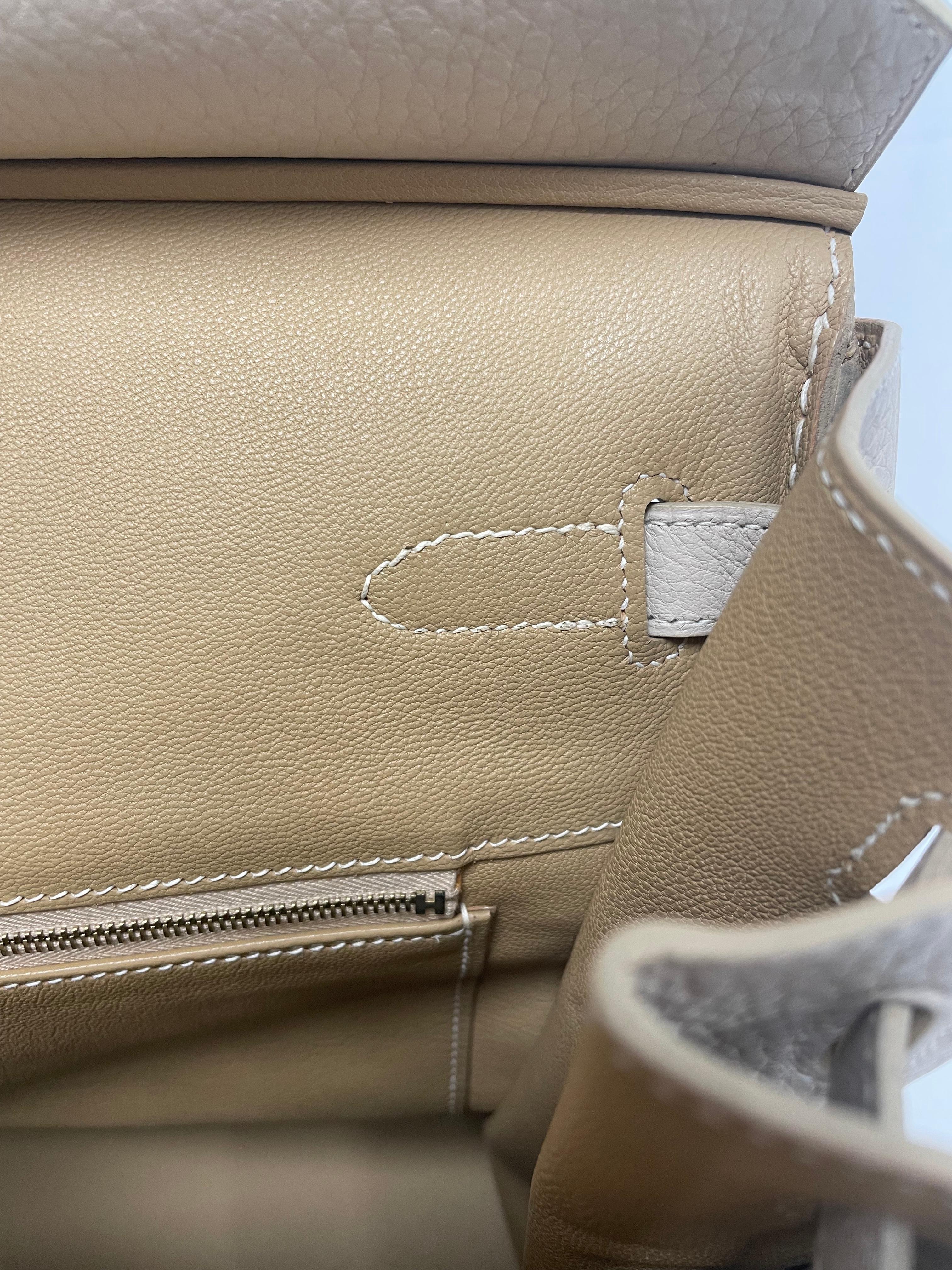 Hermès Birkin 40CM in pelle delle Ardenne con finiture dorate in vendita 12