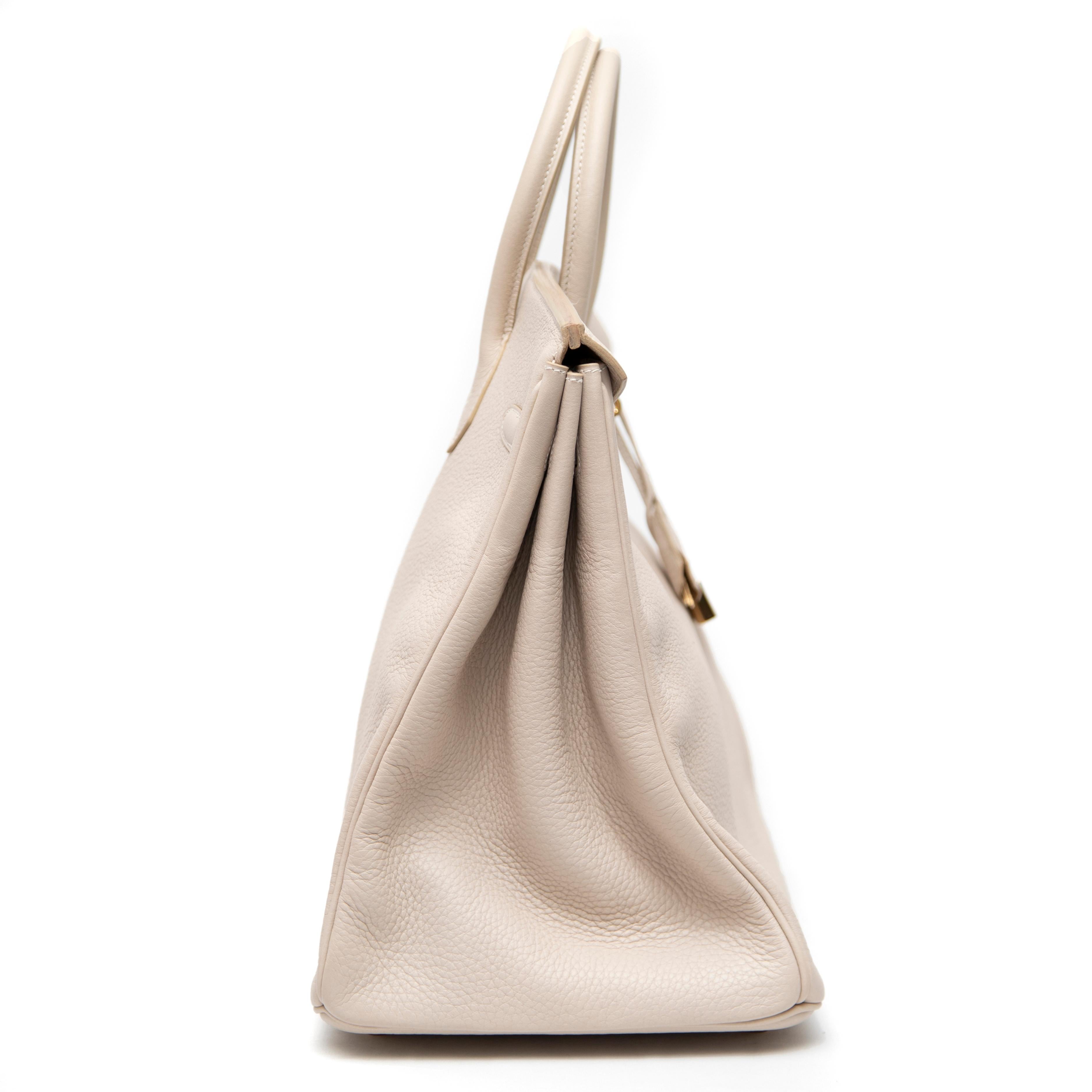 Oro Hermès Birkin 40CM in pelle delle Ardenne con finiture dorate in vendita