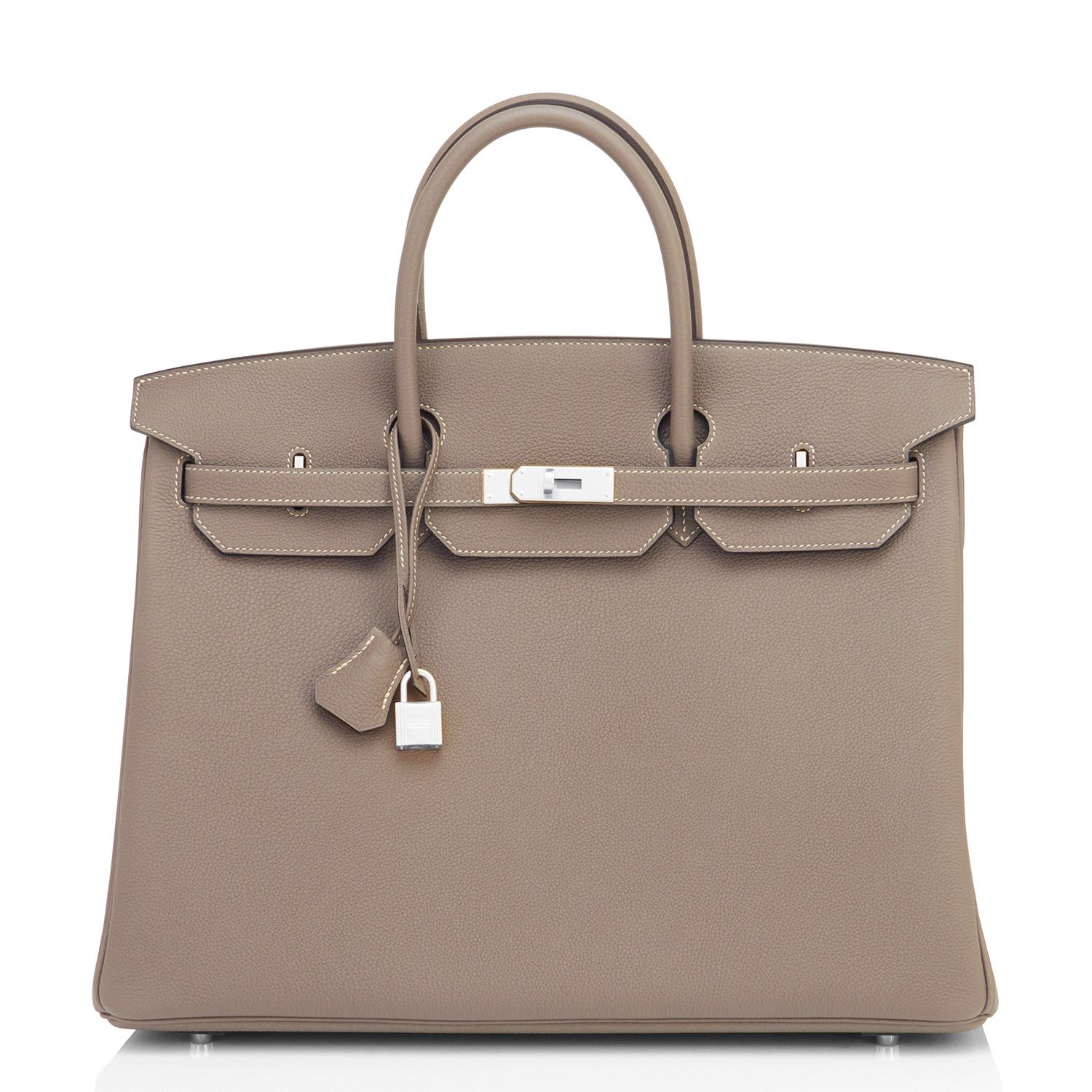 Hermes Birkin 40cm Etoupe Togo Palladium Birkin Bag NEW RARE 2