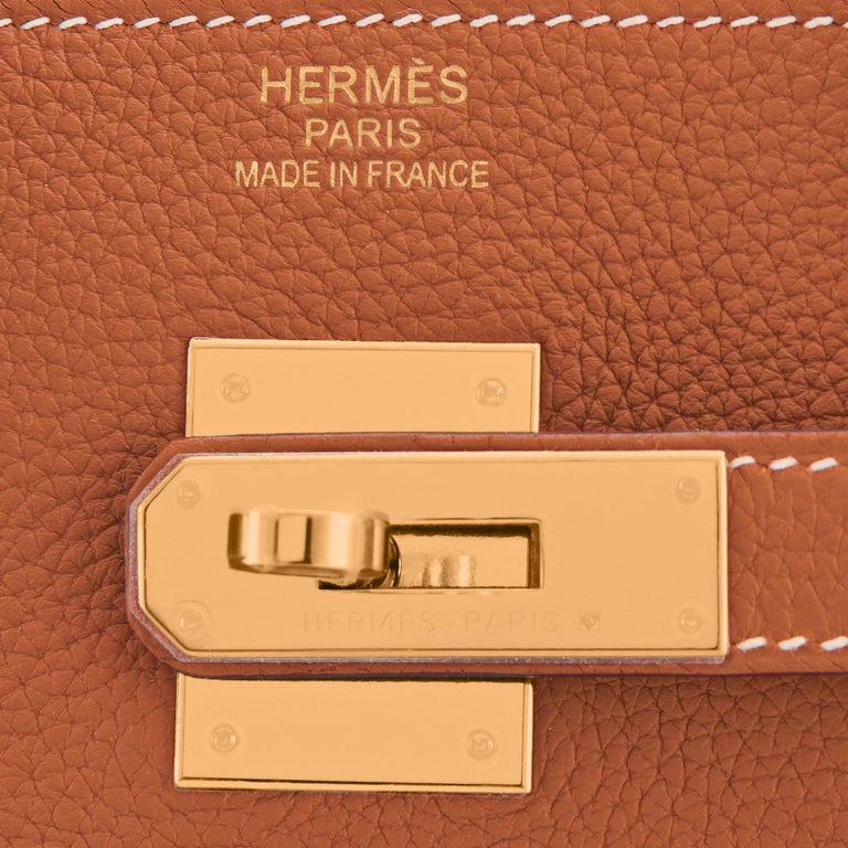 Hermes Birkin 40cm Gold Togo Gold Power Birkin Tan Bag Z Stamp, 2021 For Sale 9