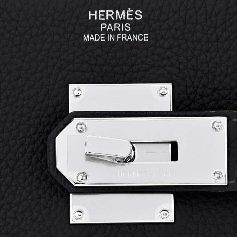 Hermes Birkin 40cm HAC Black Togo Palladium Bag Z Stamp, 2021 ULTRA RARE For Sale 5