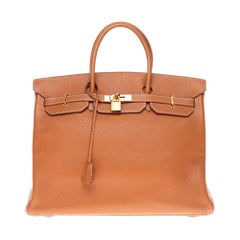 Hermes Birkin 40cm handbag in Gold Togo leather with gold hardware