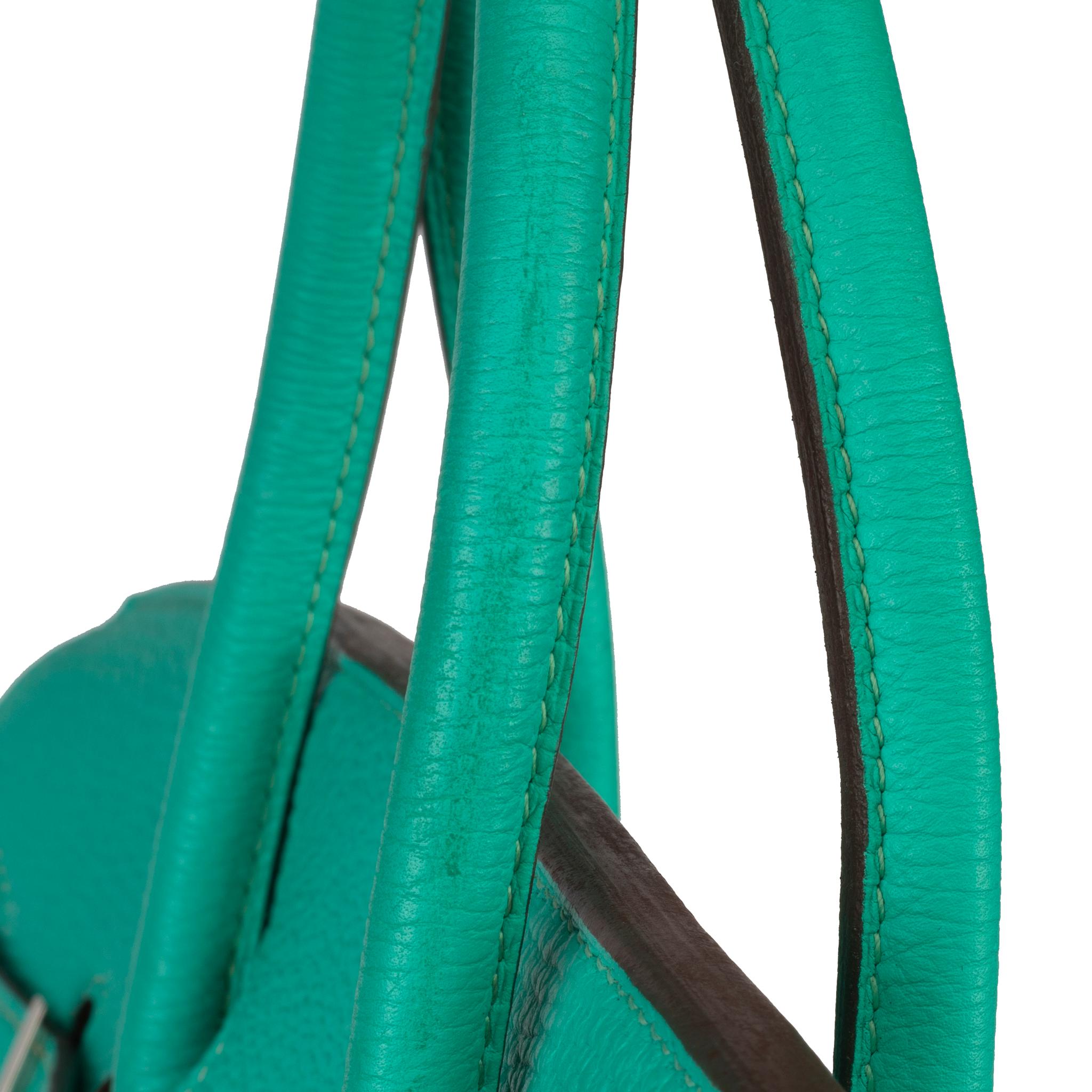 Hermes Birkin 40cm Lagoon Togo Leather Palladium Hardware For Sale 11