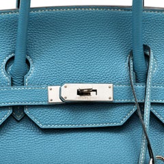 Hermès Birkin 40cm Togo blau Jean w / Palladium Hardware