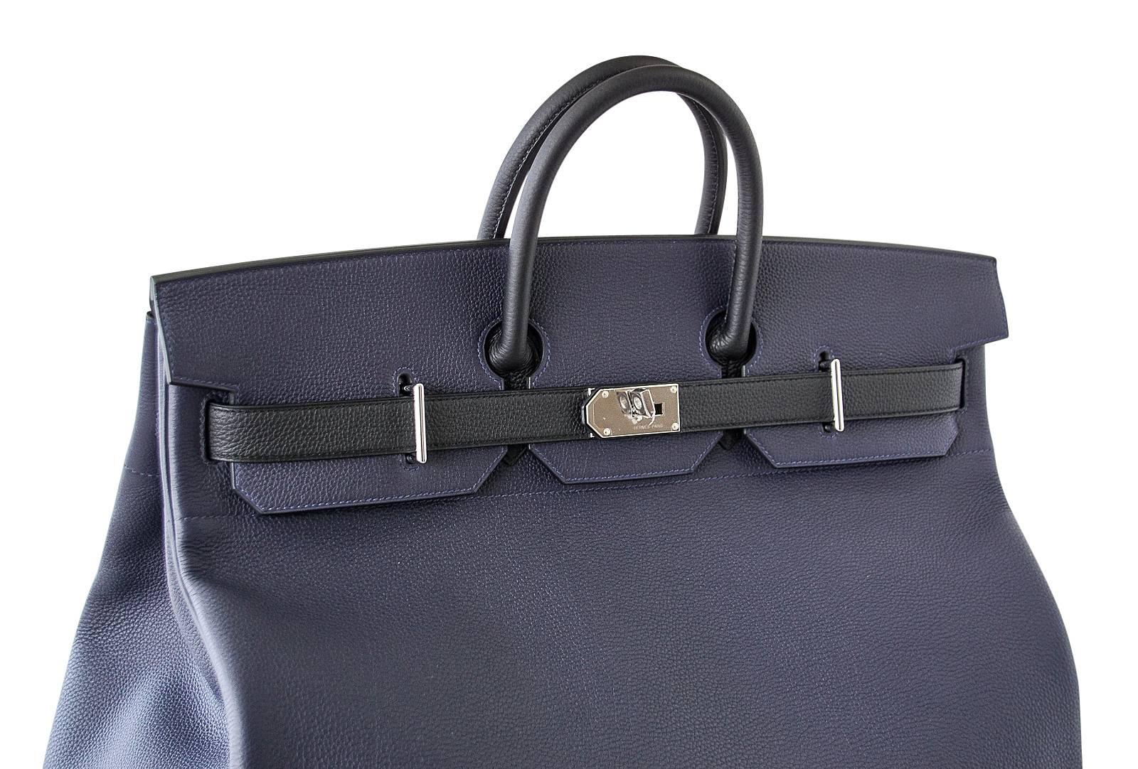 Hermes Birkin 50 Bag Hac Bi Colour Blue 
