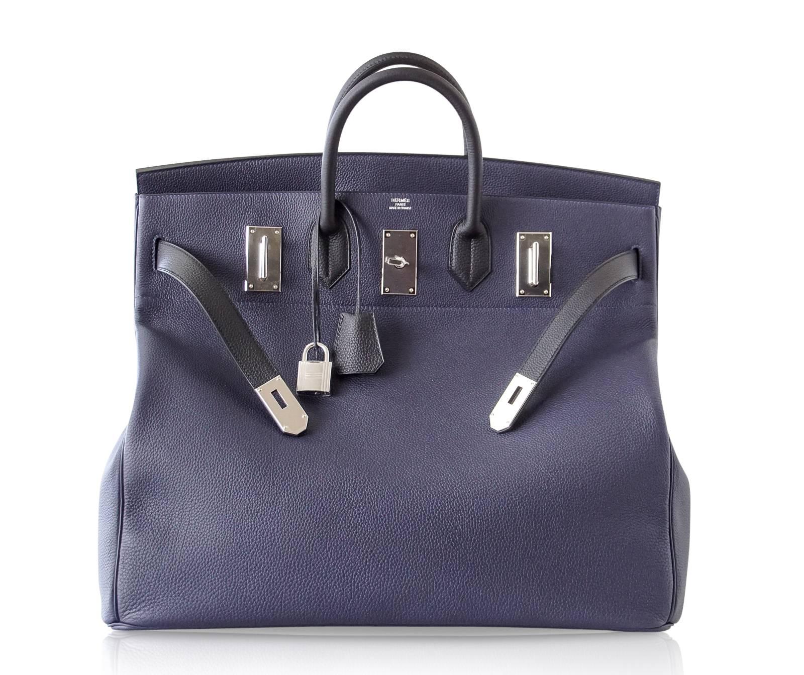 Hermes Birkin 50 Bag Hac Bi Colour Blue 