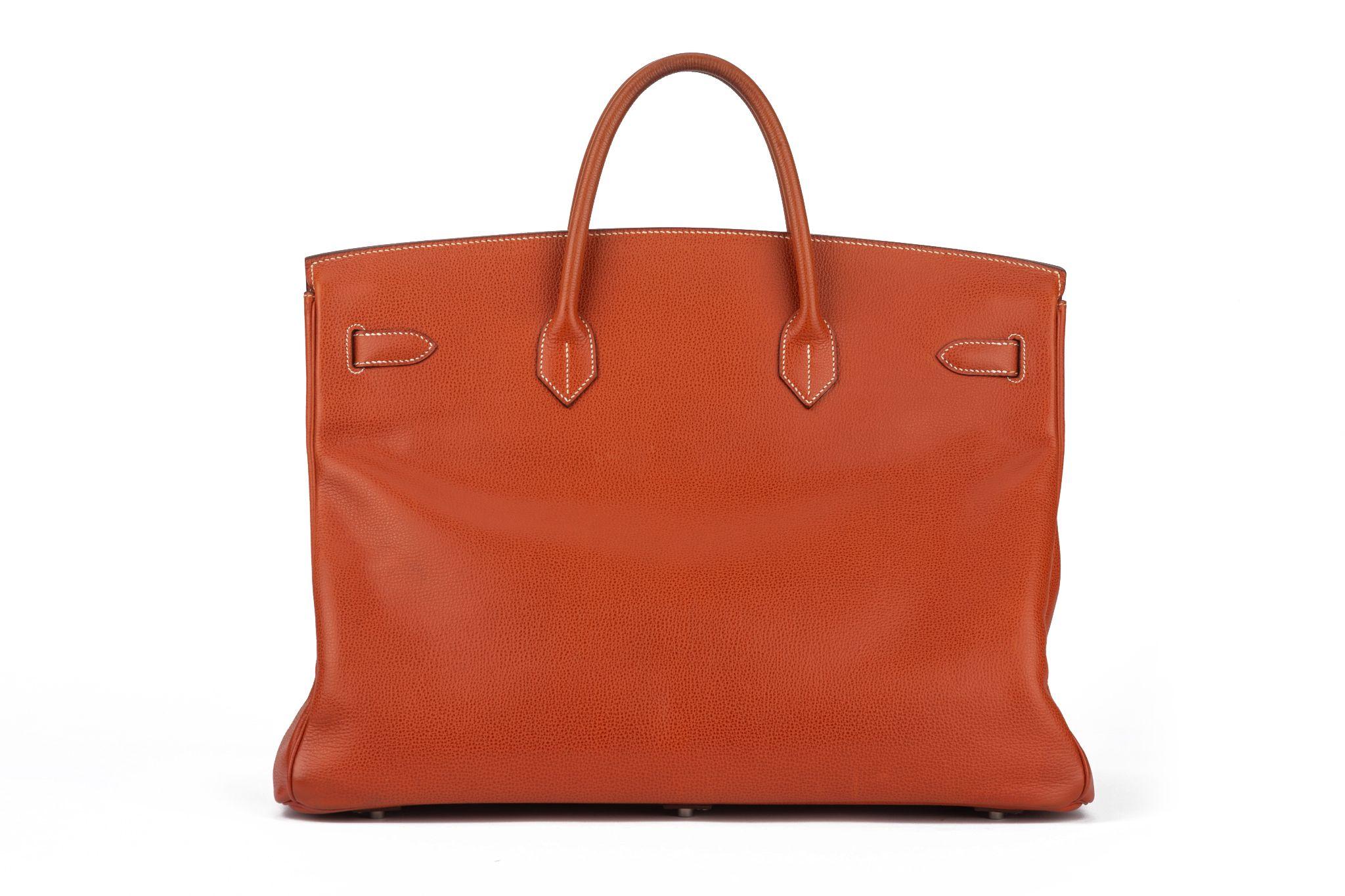 Red Hermès Birkin 50 Etrusque Weekender